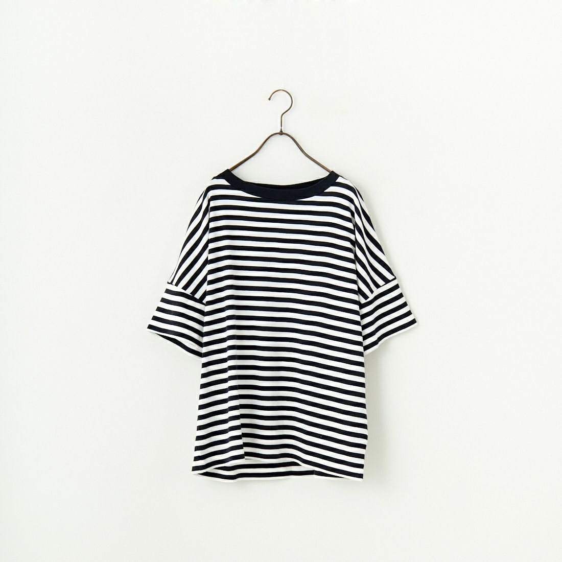 THE SHINZONE [ザ シンゾーン] フレンチストライプ ハーフスリーブTシャツ [25SMSCU05] 85 NAVY