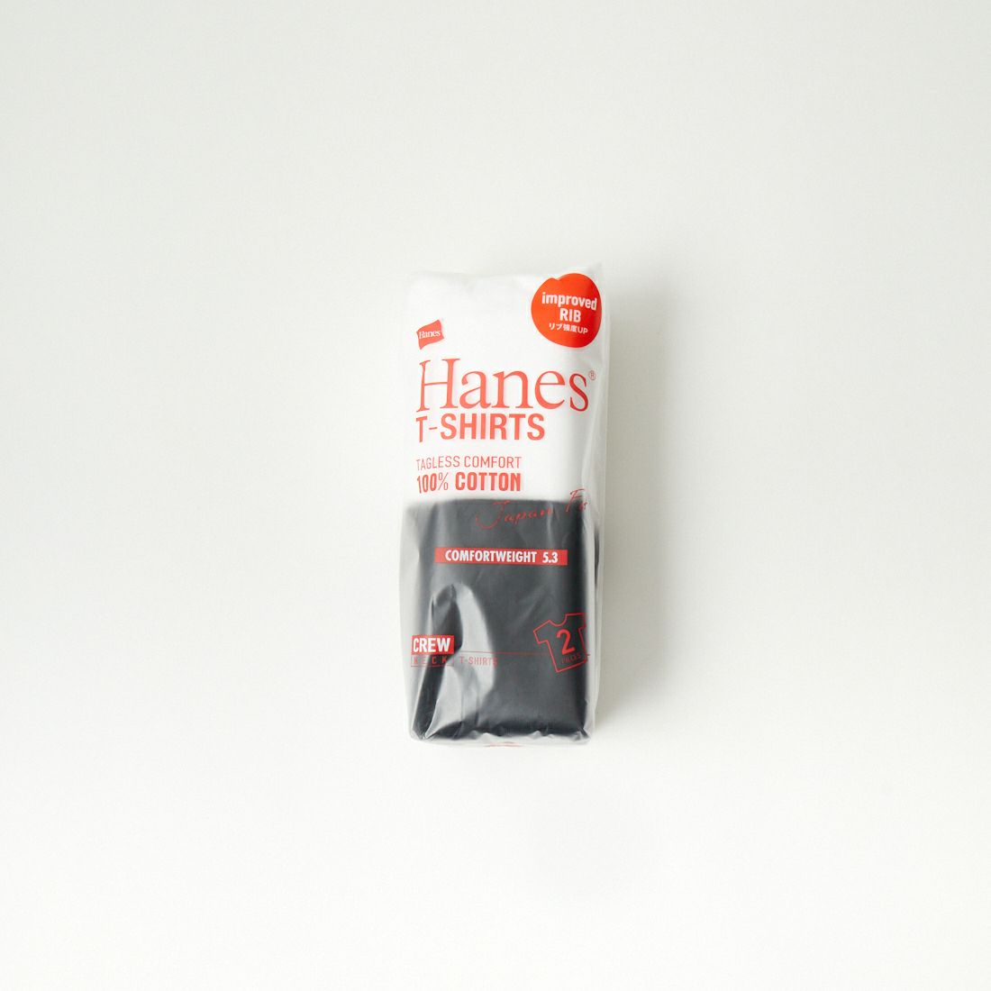 Hanes [ヘインズ] ジャパンフィット 2枚組 クルーネックTシャツ [H5320]