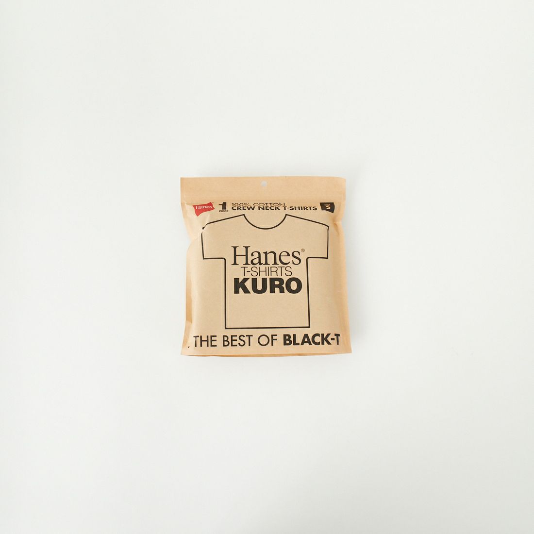 Hanes [ヘインズ] 1P KURO クルーネックTシャツ [HM1-B201] 090 ﾌﾞﾗｯｸ