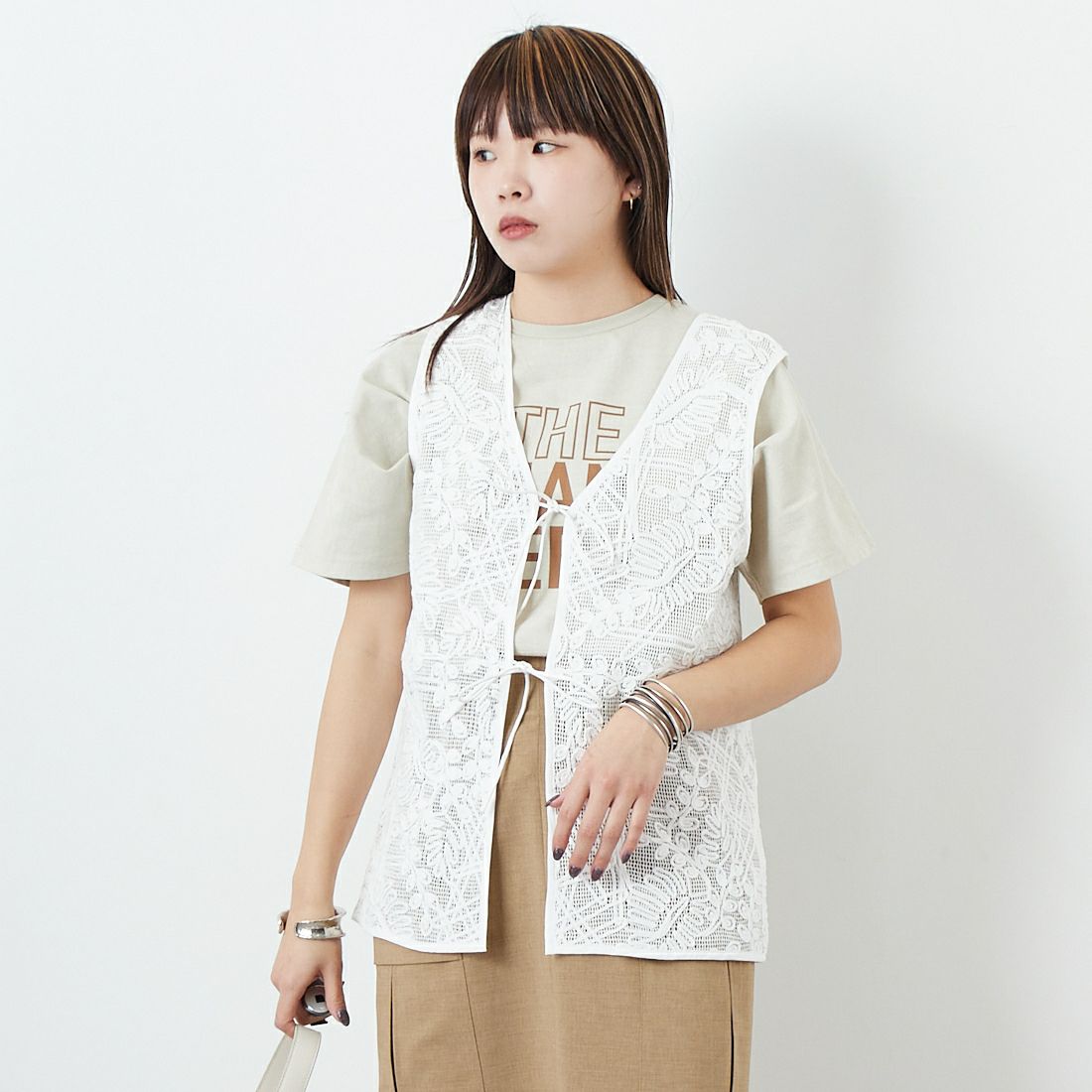 OFF WHITE&&モデル身長：167cm 着用サイズ：F&&