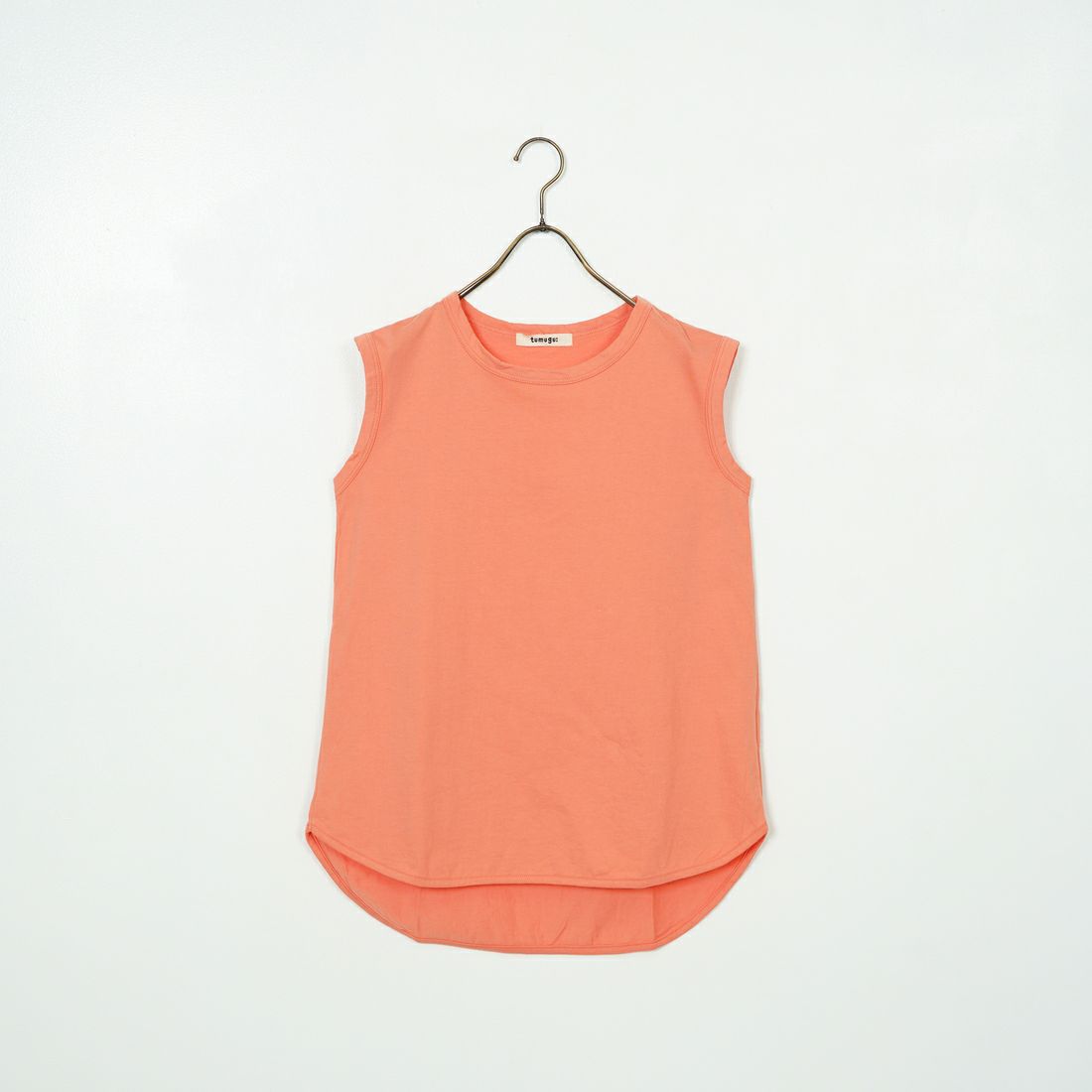 tumugu: [ツムグ] スープレコットン天竺　裾ラウンドタンクトップ [TC23116-WA] 61 APRICOT