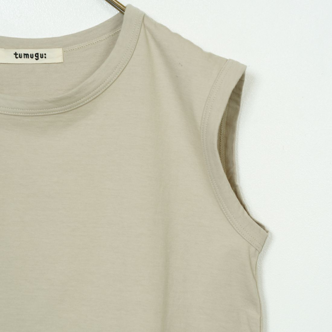 tumugu: [ツムグ] スープレコットン天竺　裾ラウンドタンクトップ [TC23116-WA] 80 L.GRAY