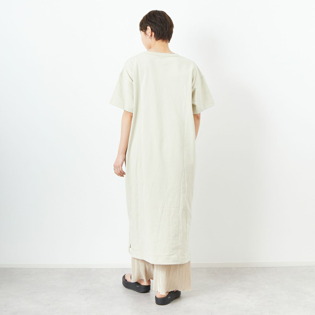 CHUMS [チャムス] ブービーロングワンピース [CH18-1243] G057 GREIG &&モデル身長：160cm 着用サイズ：WL&&