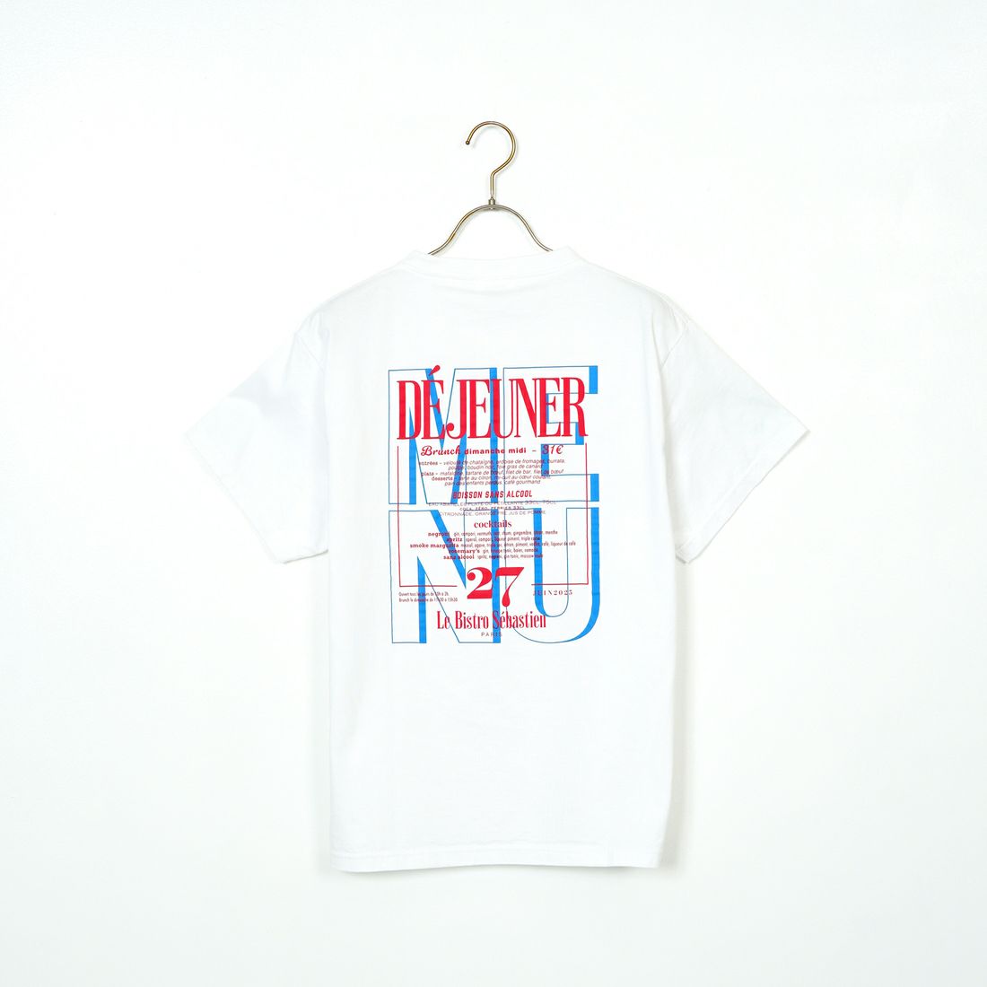 THE SHINZONE [ザ シンゾーン] BISTRO MENU Tシャツ [25SMSCU14] 01 WHITE