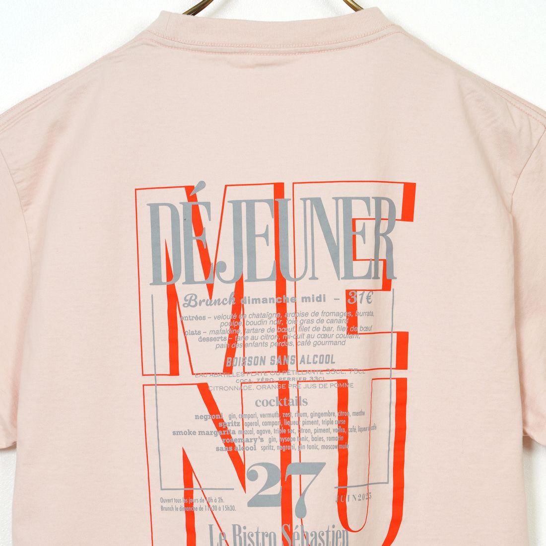 THE SHINZONE [ザ シンゾーン] BISTRO MENU Tシャツ [25SMSCU14] 12 PINK
