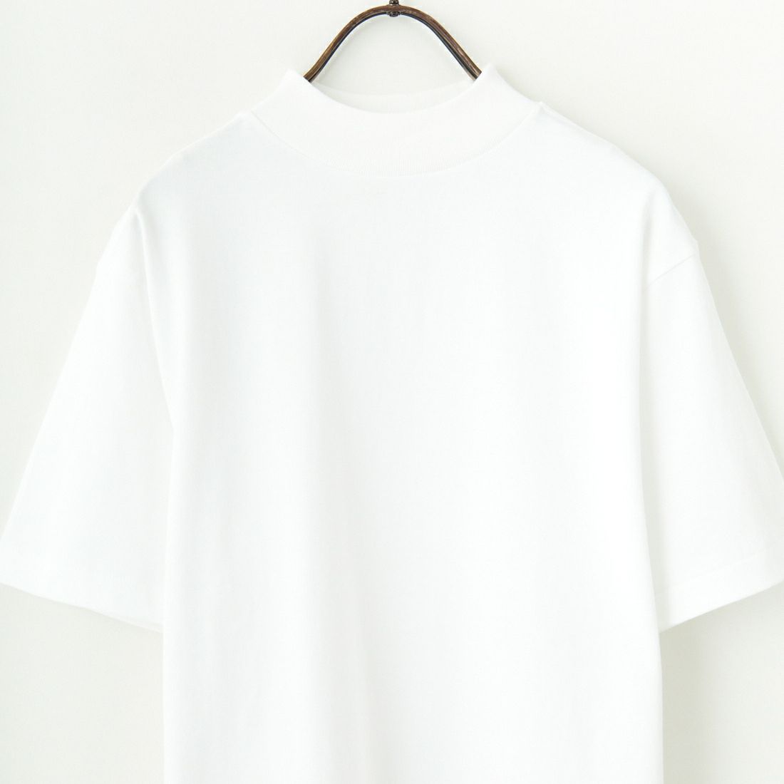 Hanes [ヘインズ] リングスパンUSコットン モックネックTシャツ [HM1-B204] 010 ﾎﾜｲﾄ