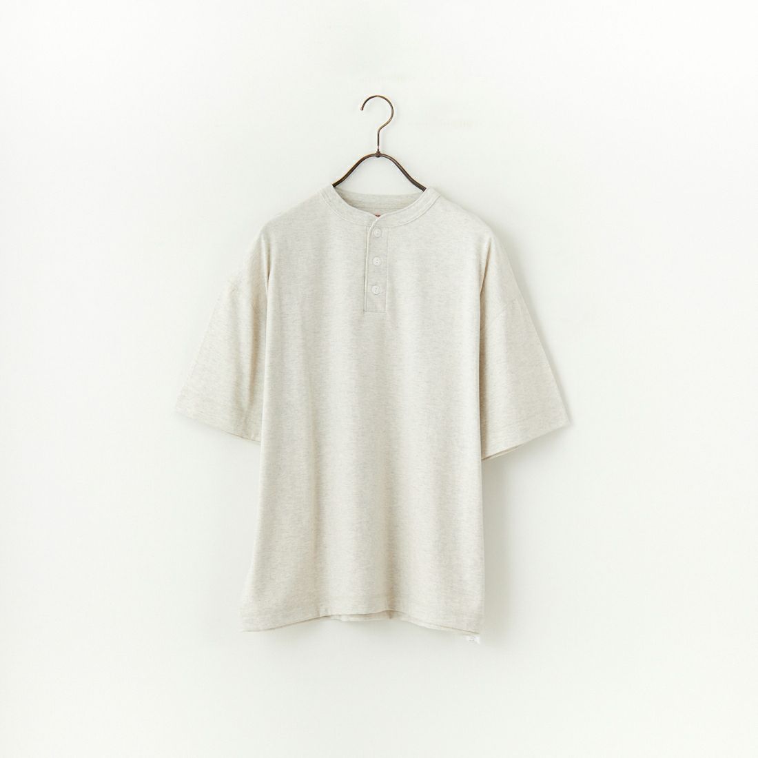 Health knit [ヘルスニット] 別注 ビッグシルエット ヘンリーネックTシャツ [HR25S-M121-JF] OATMEAL