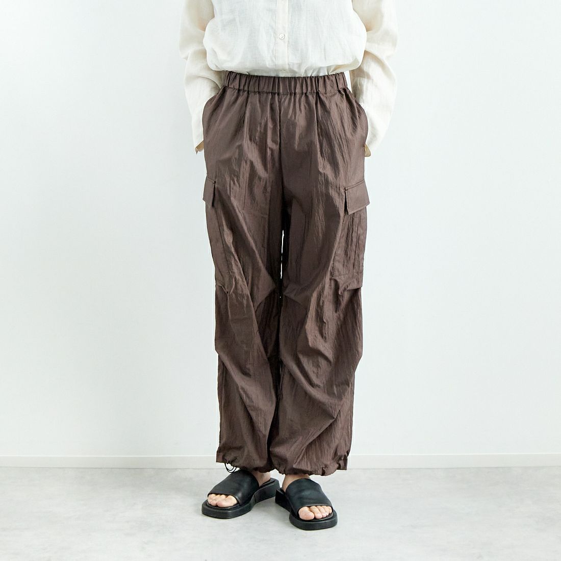 Jeans Factory Clothes [ジーンズファクトリークローズ] ダイヤモンドワッシャーパラシュートパンツ [21254060] 061 ｸﾞﾘｰﾝ