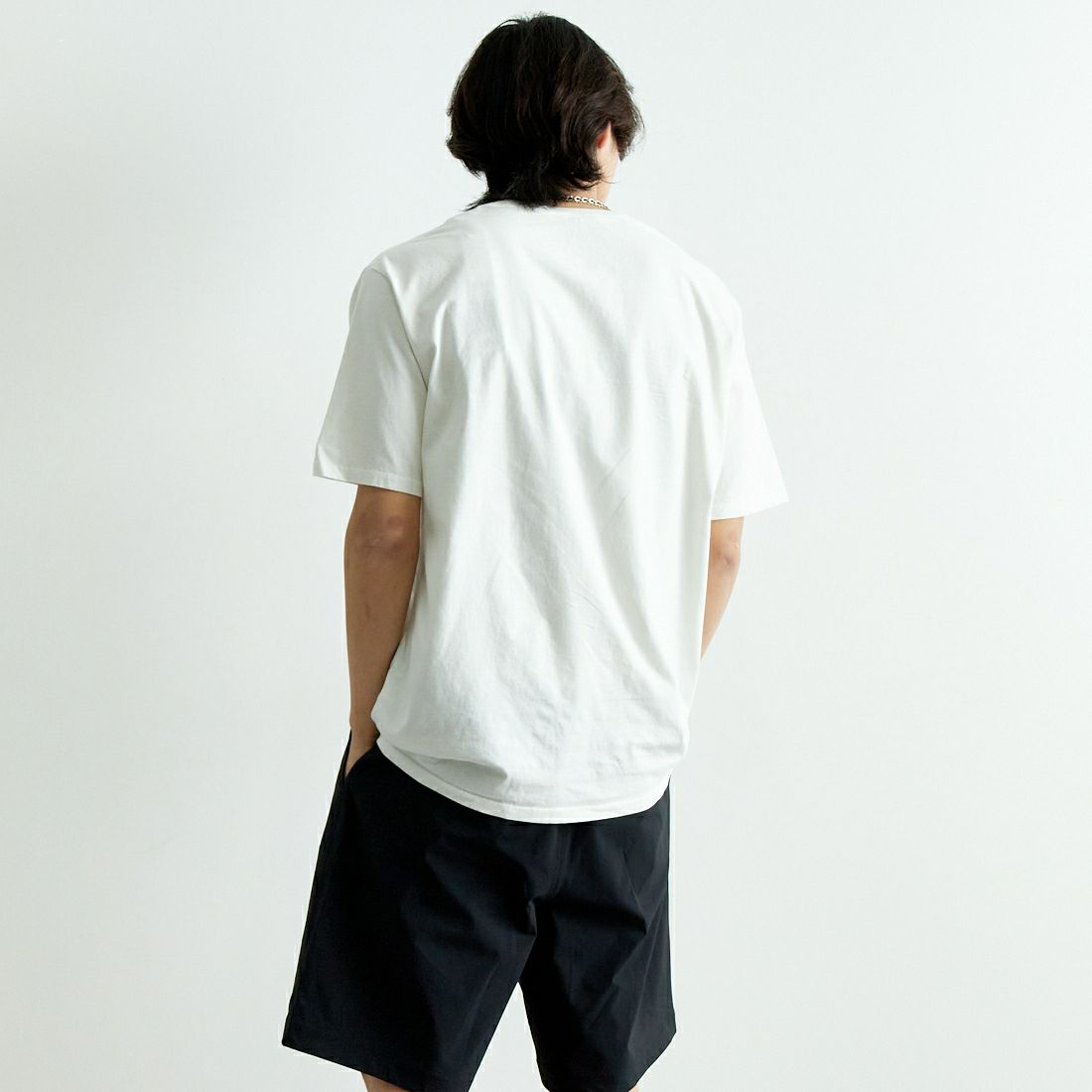 patagonia [パタゴニア] メンズ'73 テキスト ロゴ オーガニックT [37776] BCW &&モデル身長：179cm 着用サイズ：L&&
