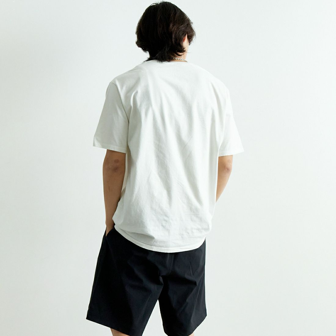 patagonia [パタゴニア] メンズ'73 テキスト ロゴ オーガニックT [37776] BCW &&モデル身長：179cm 着用サイズ：L&&
