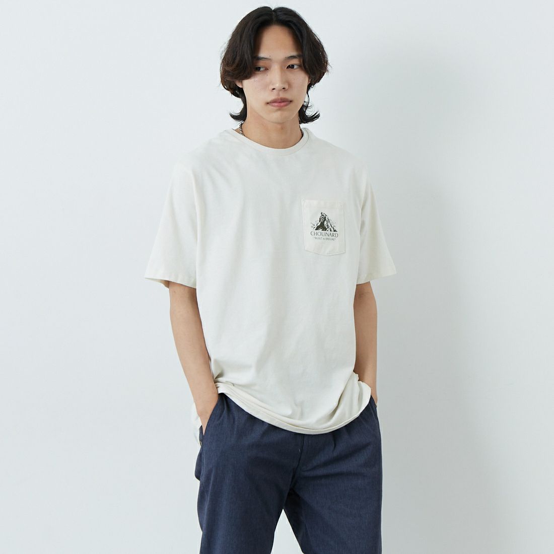 patagonia [パタゴニア] シュイナード クレスト ポケット レスポンシビリティーTシャツ [37770] BCW &&モデル身長：179cm 着用サイズ：L&&