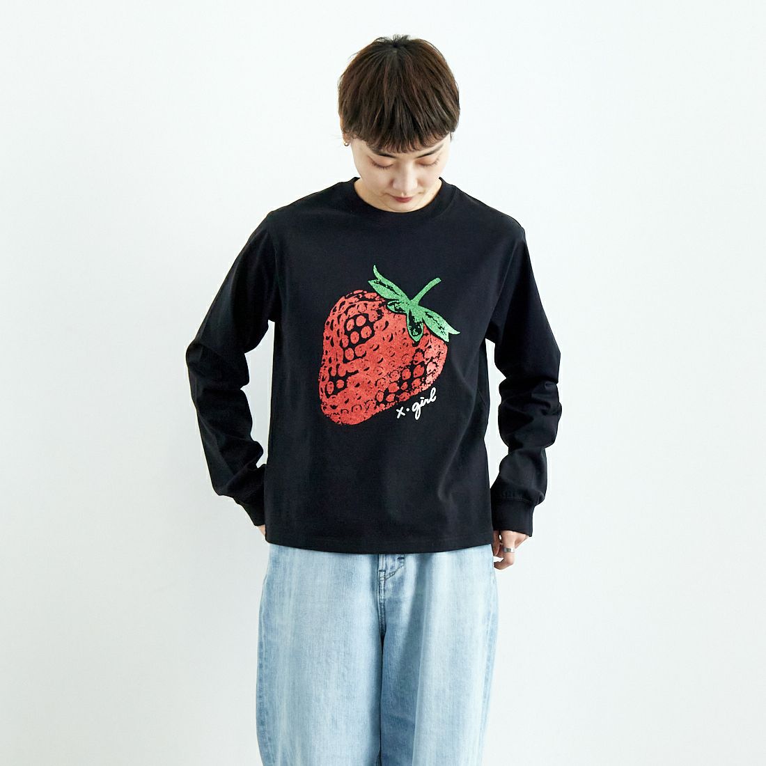 BLACK&&モデル身長：160cm 着用サイズ：M&&