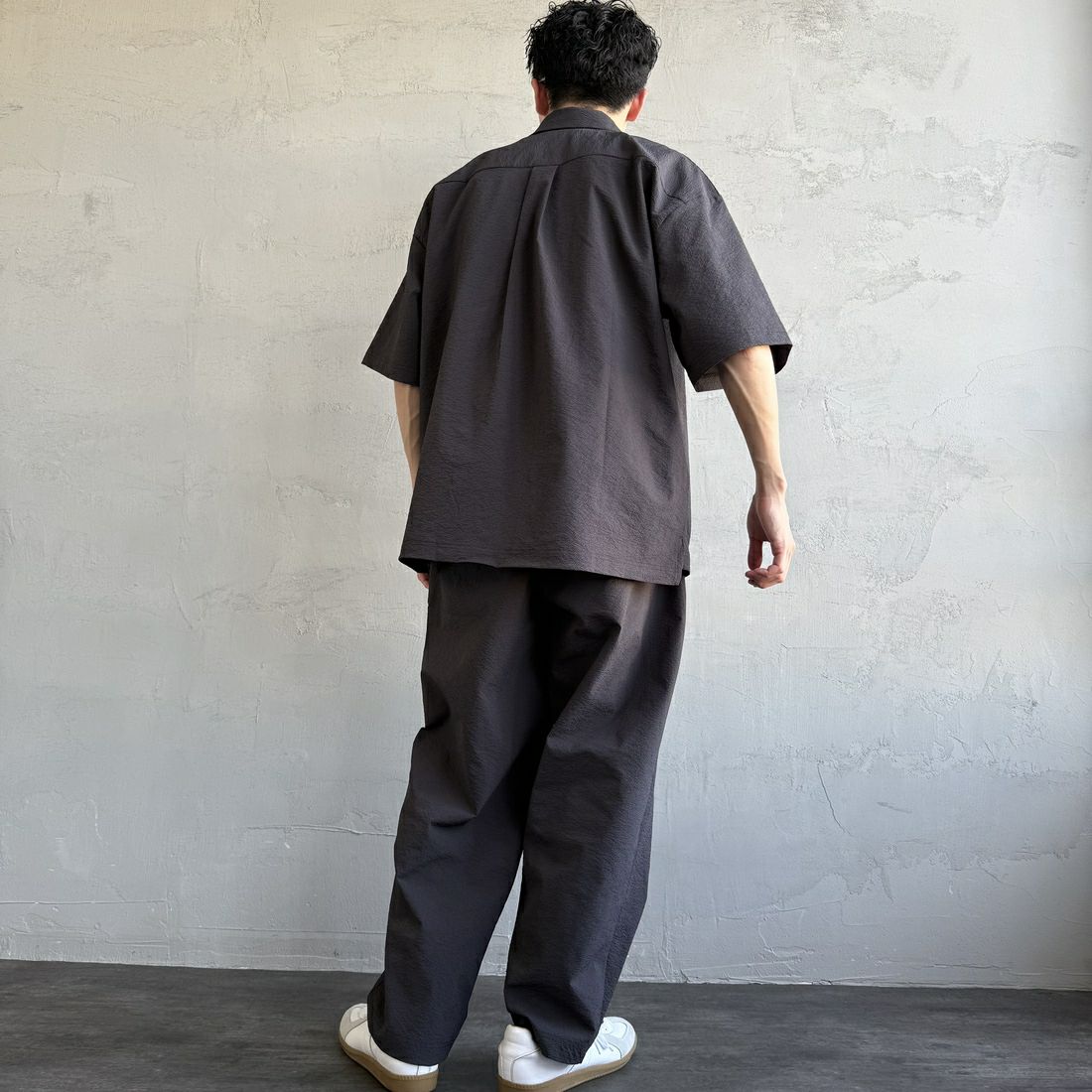 THOUSAND MILE [サウザンド マイル] 別注 ショートスリーブシャツ＆パンツ セットアップ [TM251SS50481-JF] CHARCOAL