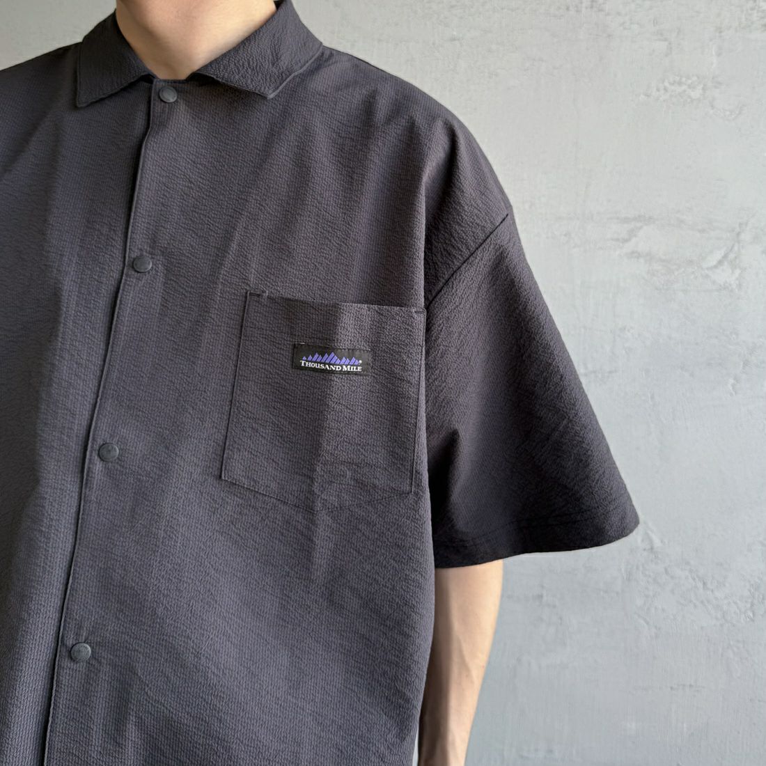 THOUSAND MILE [サウザンド マイル] 別注 ショートスリーブシャツ＆パンツ セットアップ [TM251SS50481-JF] CHARCOAL