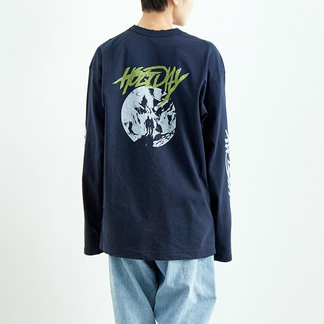 DARK NAVY&&モデル身長：160cm 着用サイズ：XL&&