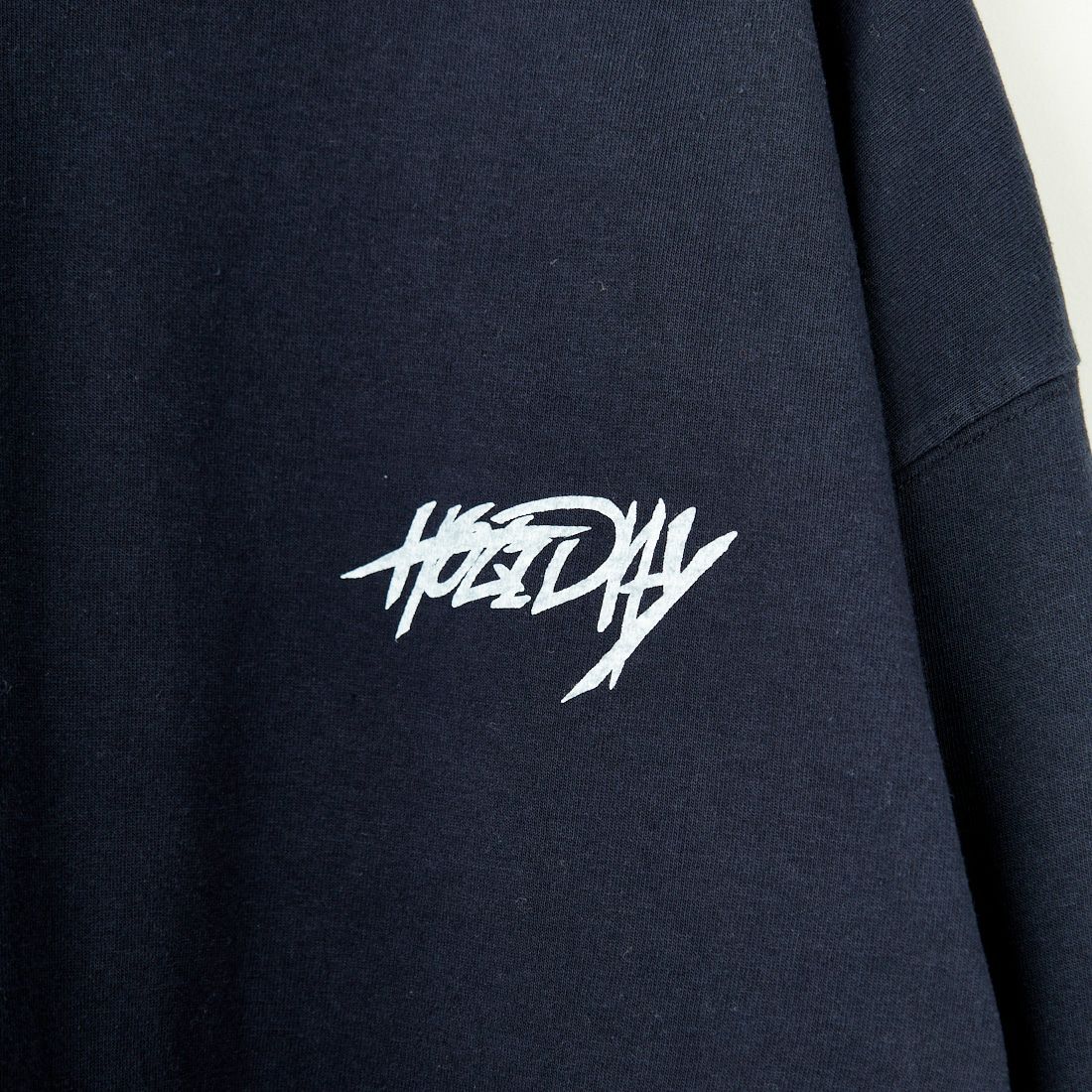 HOLIDAY [ホリデイ] スーパーファイン ドライダメージロングスリーブTシャツ [25101019] DARK NAVY