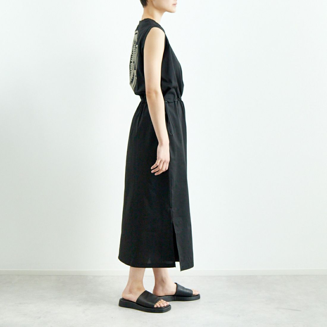 PENDLETON [ペンドルトン] ノースリーブワンピース [5275-0101] 49 BLACK &&モデル身長：160cm 着用サイズ：F&&