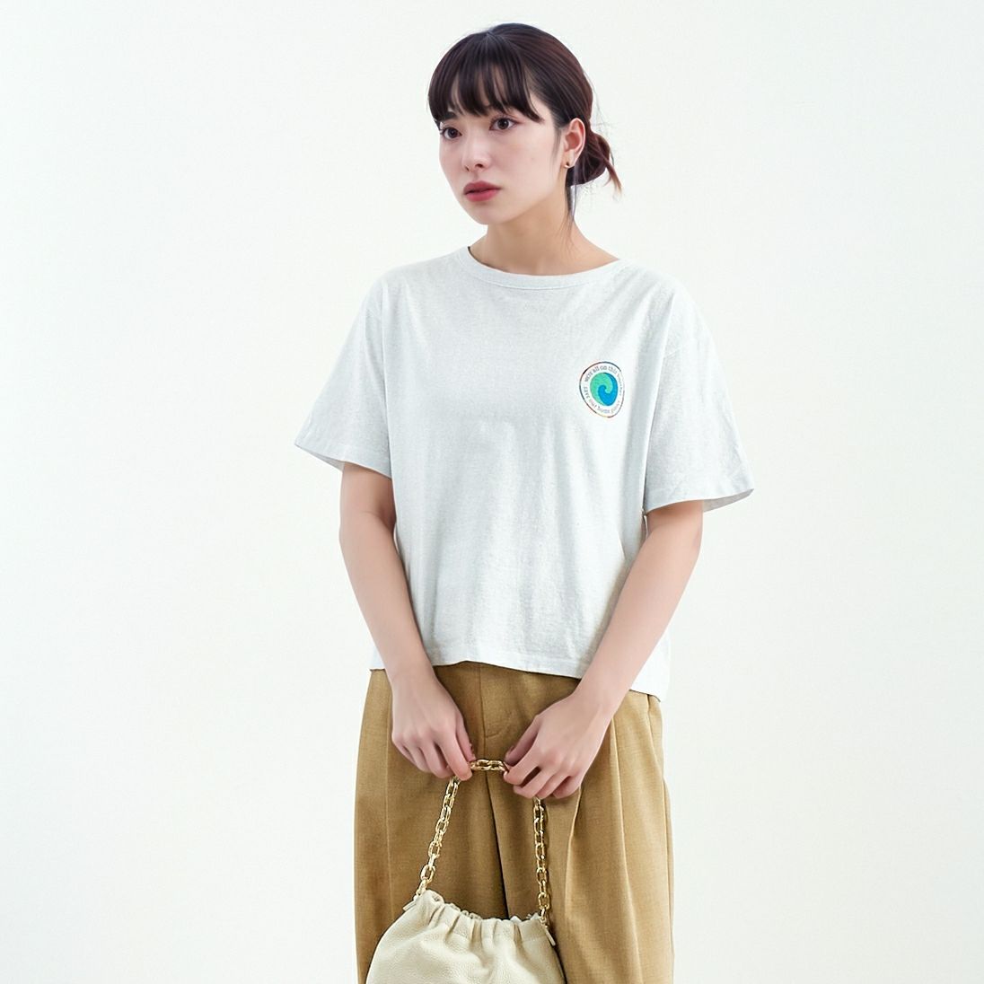 patagonia [パタゴニア] ウィメンズ ユニティフィッツ イージーカットレスポンシビリTシャツ [37769] WHI &&モデル身長：167cm 着用サイズ：S&&