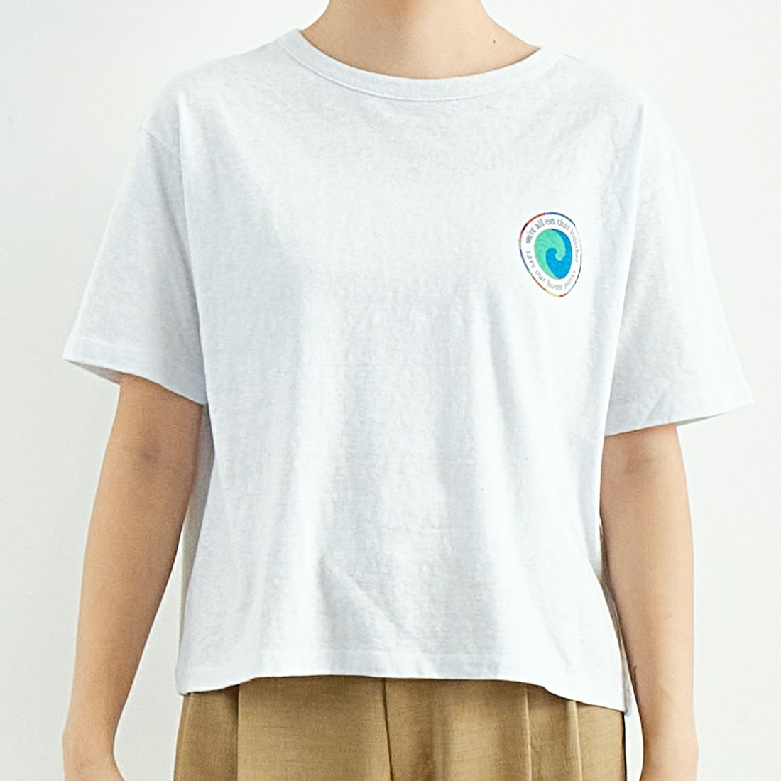 patagonia [パタゴニア] ウィメンズ ユニティフィッツ イージーカットレスポンシビリTシャツ [37769] WHI &&モデル身長：167cm 着用サイズ：S&&