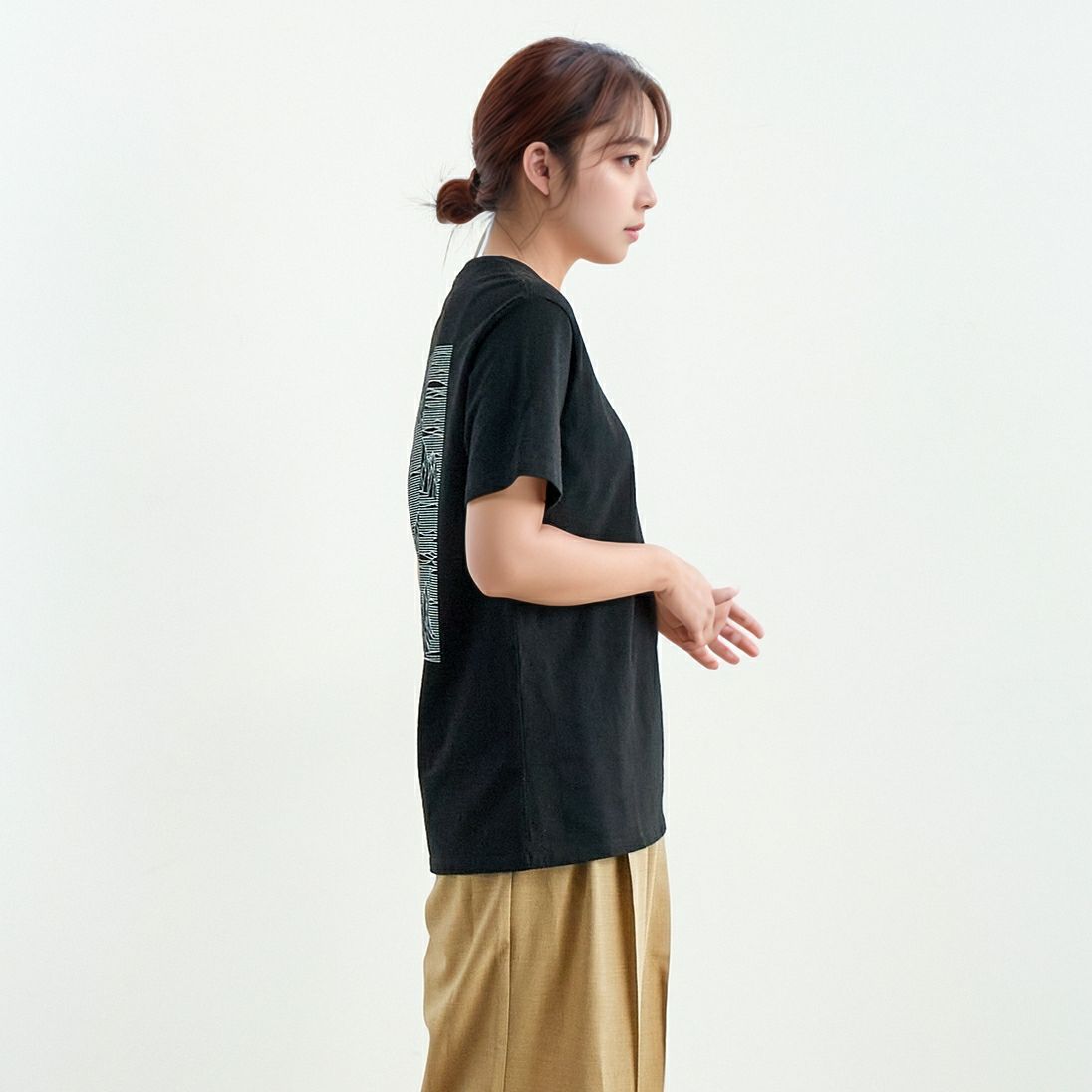 patagonia [パタゴニア] ストラタスパイア レスポンシビリTシャツ [37792] BLK &&モデル身長：167cm 着用サイズ：XS&&