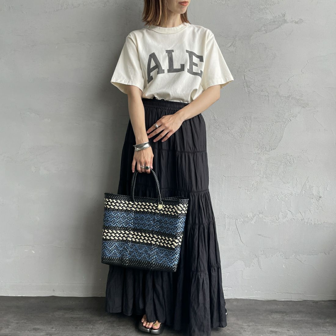 Letra [レトラ] メルカドバッグ ALPINAS [610726801] BLK/CRM/MT