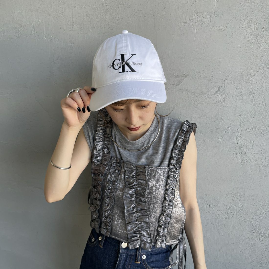 Calvin Klein [カルバンクライン] モノグラムロゴベースボールキャップ [4G5004G] YAA