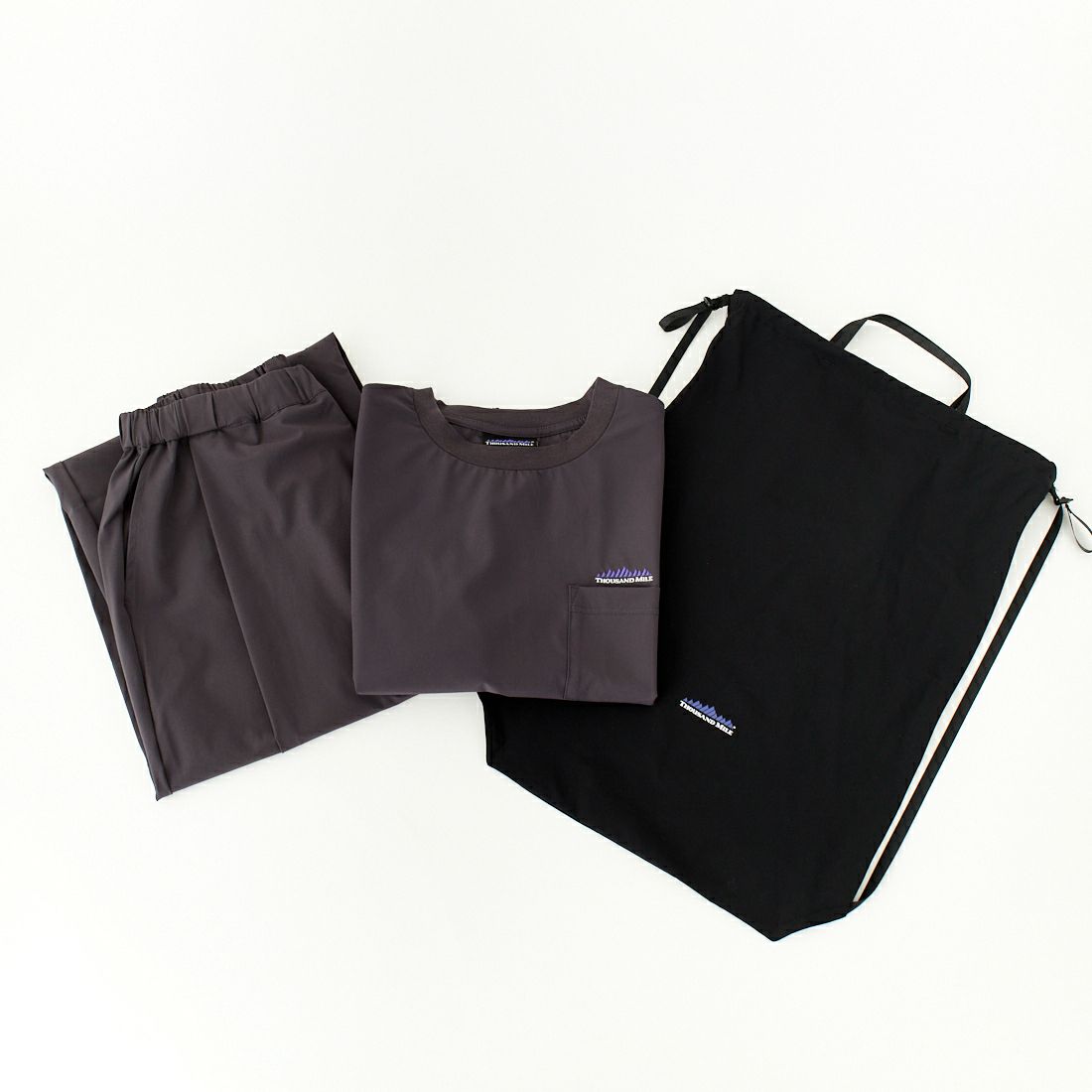 THOUSAND MILE [サウザンド マイル] 別注 サマーバケーション ラップパンツセットアップ [TM251NP50952-JF] CHARCOAL