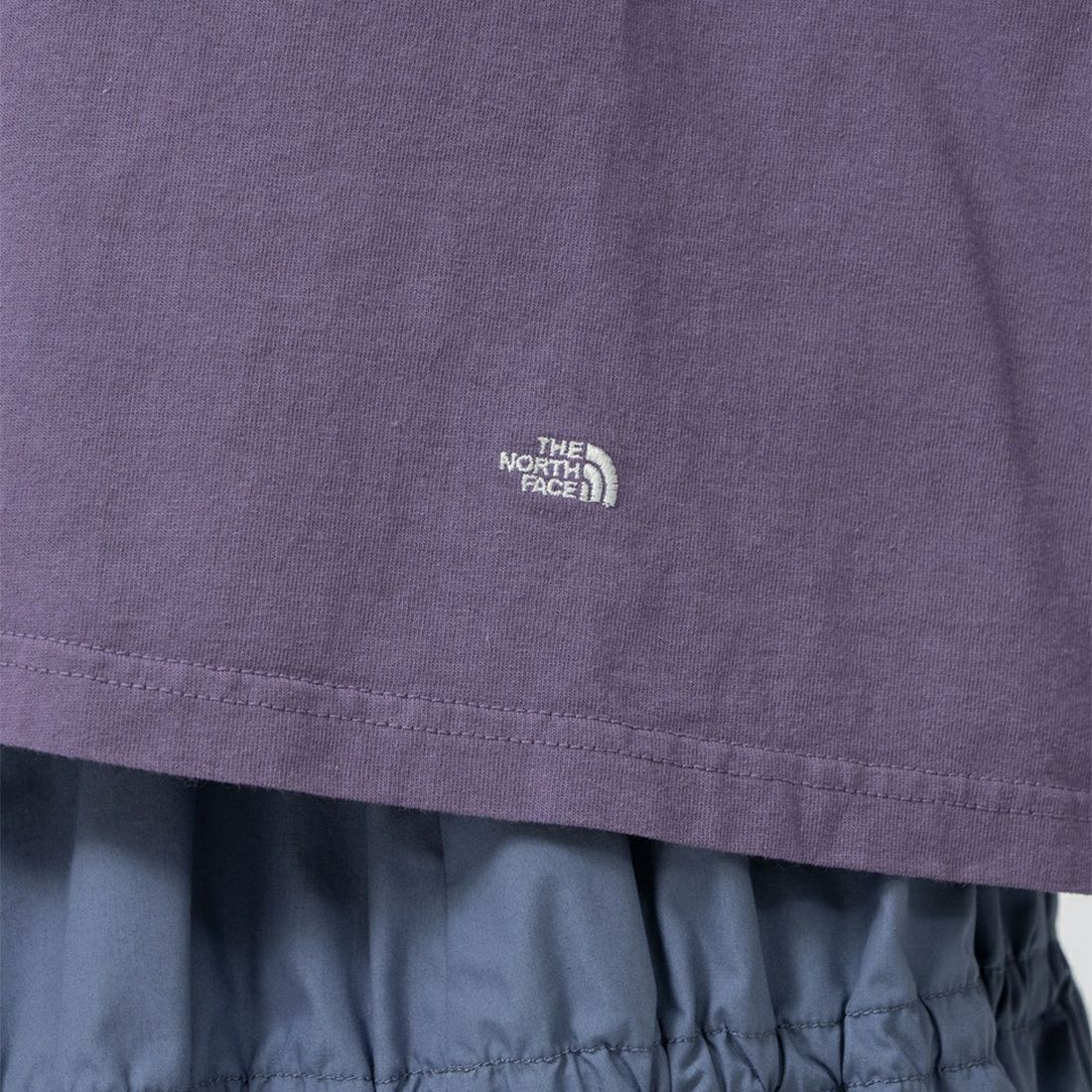 THE NORTH FACE PURPLE LABEL [ザ ノースフェイス パープルレーベル] 7オンスクロップドTシャツ [N25SI103] FO FP/OW &&モデル身長：162cm 着用サイズ：WS&&