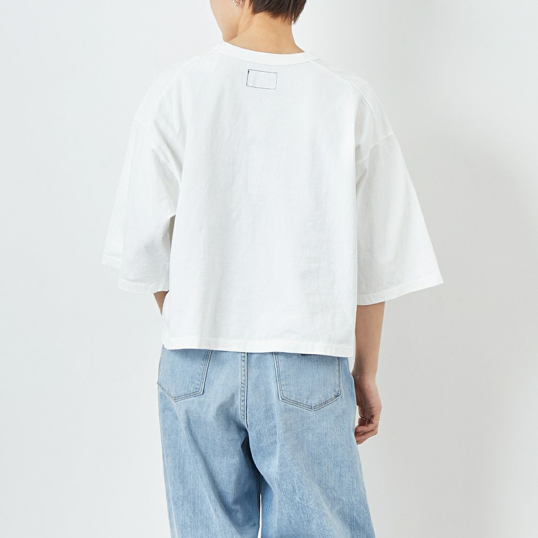 THE NORTH FACE PURPLE LABEL [ザ ノースフェイス パープルレーベル] 7オンスクロップドTシャツ [N25SI103] OP OW/PP &&モデル身長：160cm 着用サイズ：WS&&