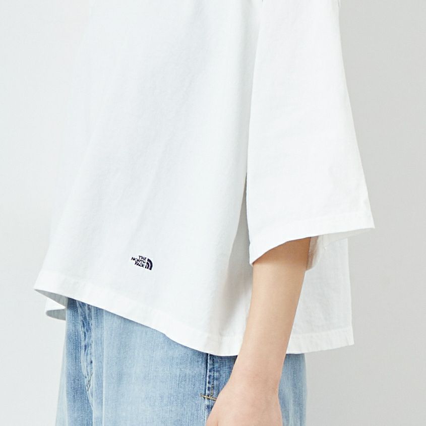 THE NORTH FACE PURPLE LABEL [ザ ノースフェイス パープルレーベル] 7オンスクロップドTシャツ [N25SI103] OP OW/PP &&モデル身長：160cm 着用サイズ：WS&&