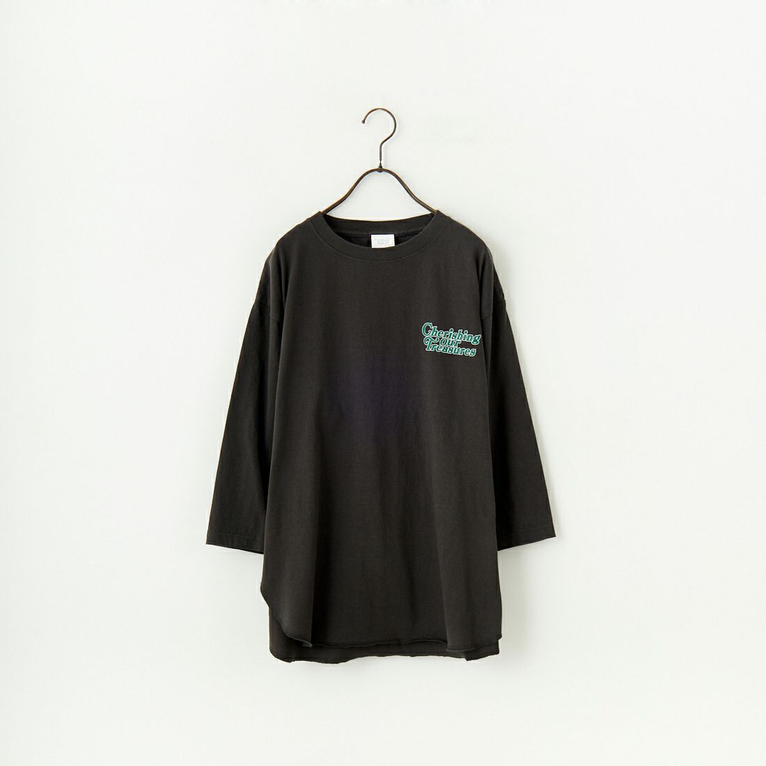 KHA:KI [カーキ] 7分袖Tシャツ [MIL25HCS3437] CHARCOAL