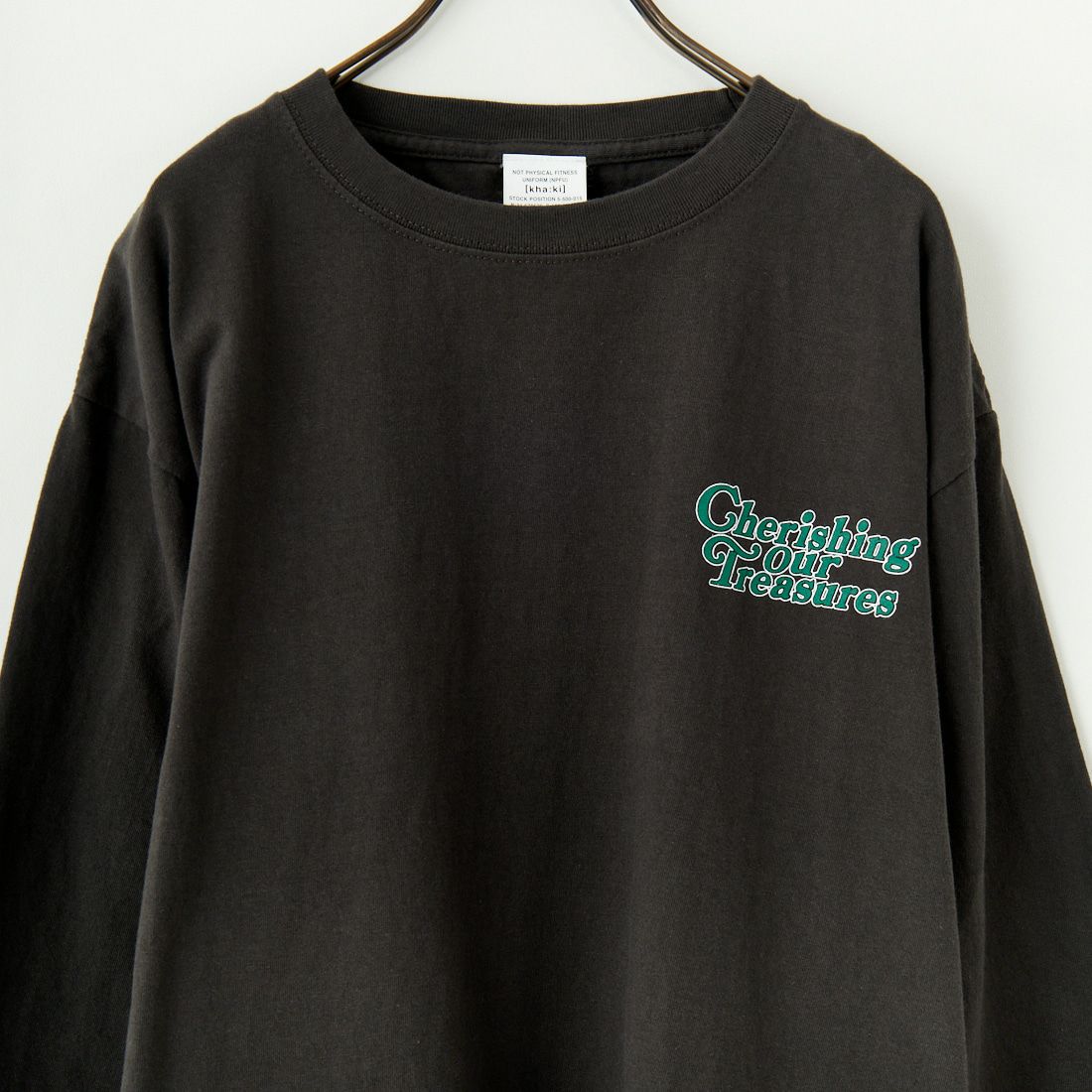 KHA:KI [カーキ] 7分袖Tシャツ [MIL25HCS3437] CHARCOAL