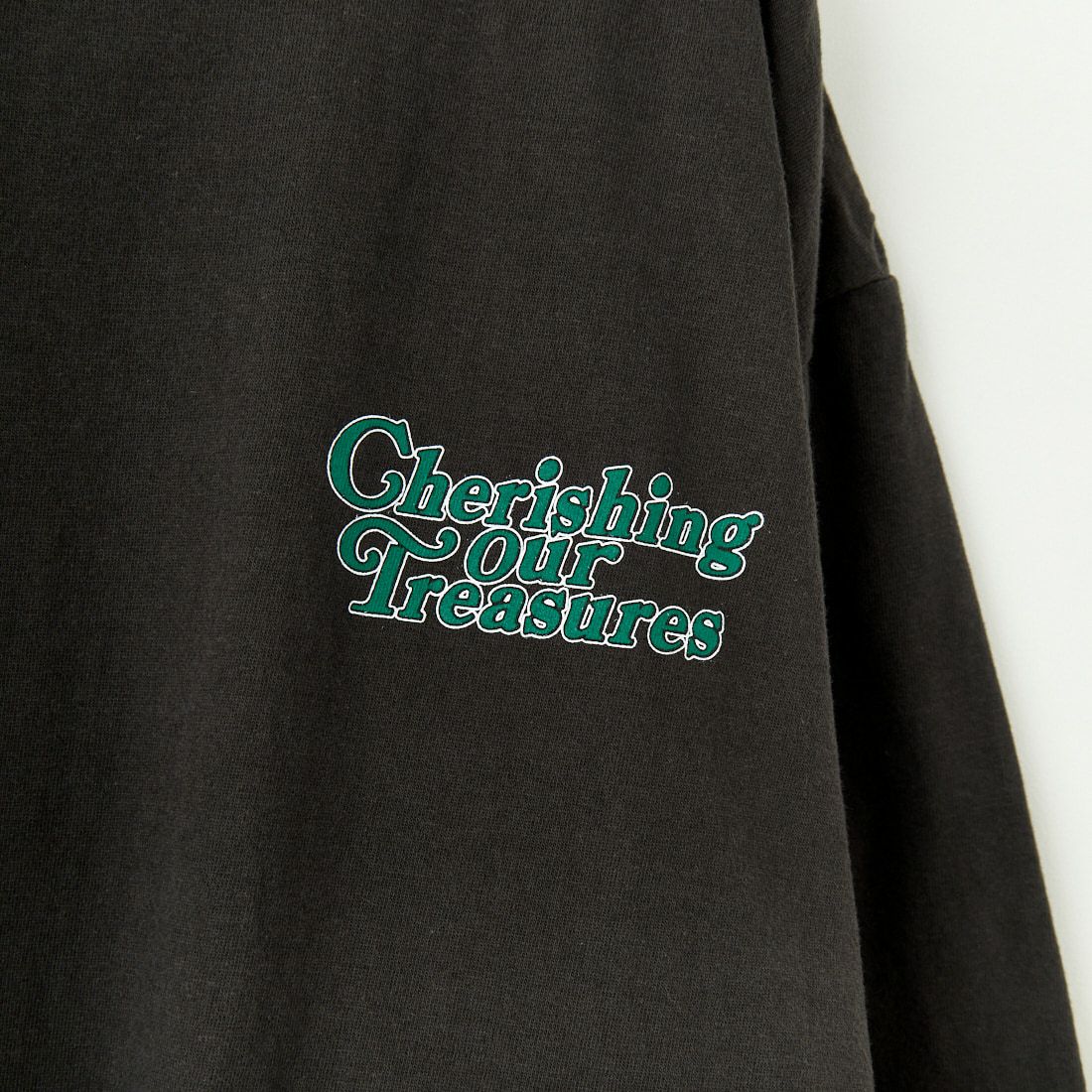 KHA:KI [カーキ] 7分袖Tシャツ [MIL25HCS3437] CHARCOAL