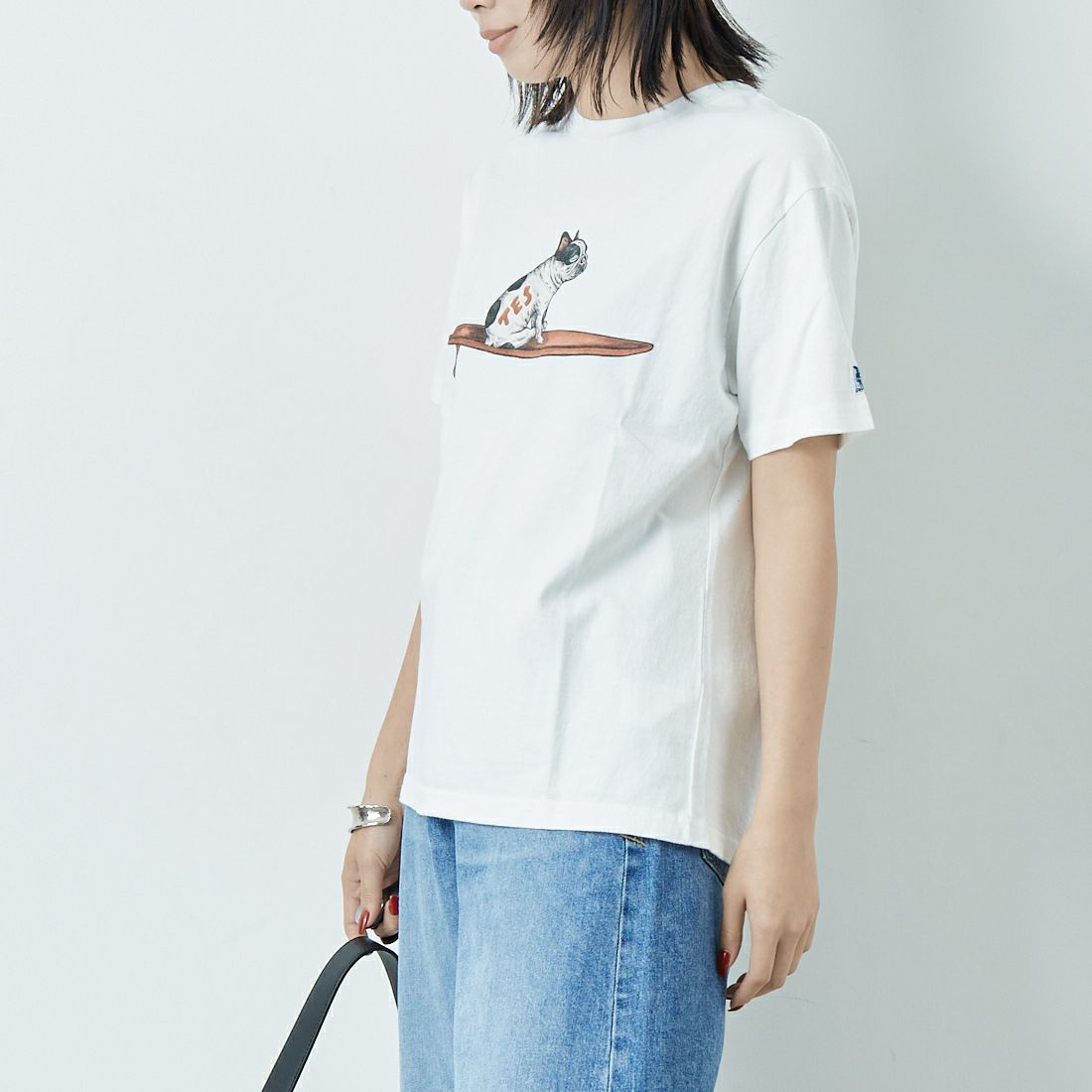 The Endless Summer [エンドレスサマー] 4BUHI ナップタイムTシャツ [FH-25574323] 07 WHITE &&モデル身長：167cm 着用サイズ：S&&