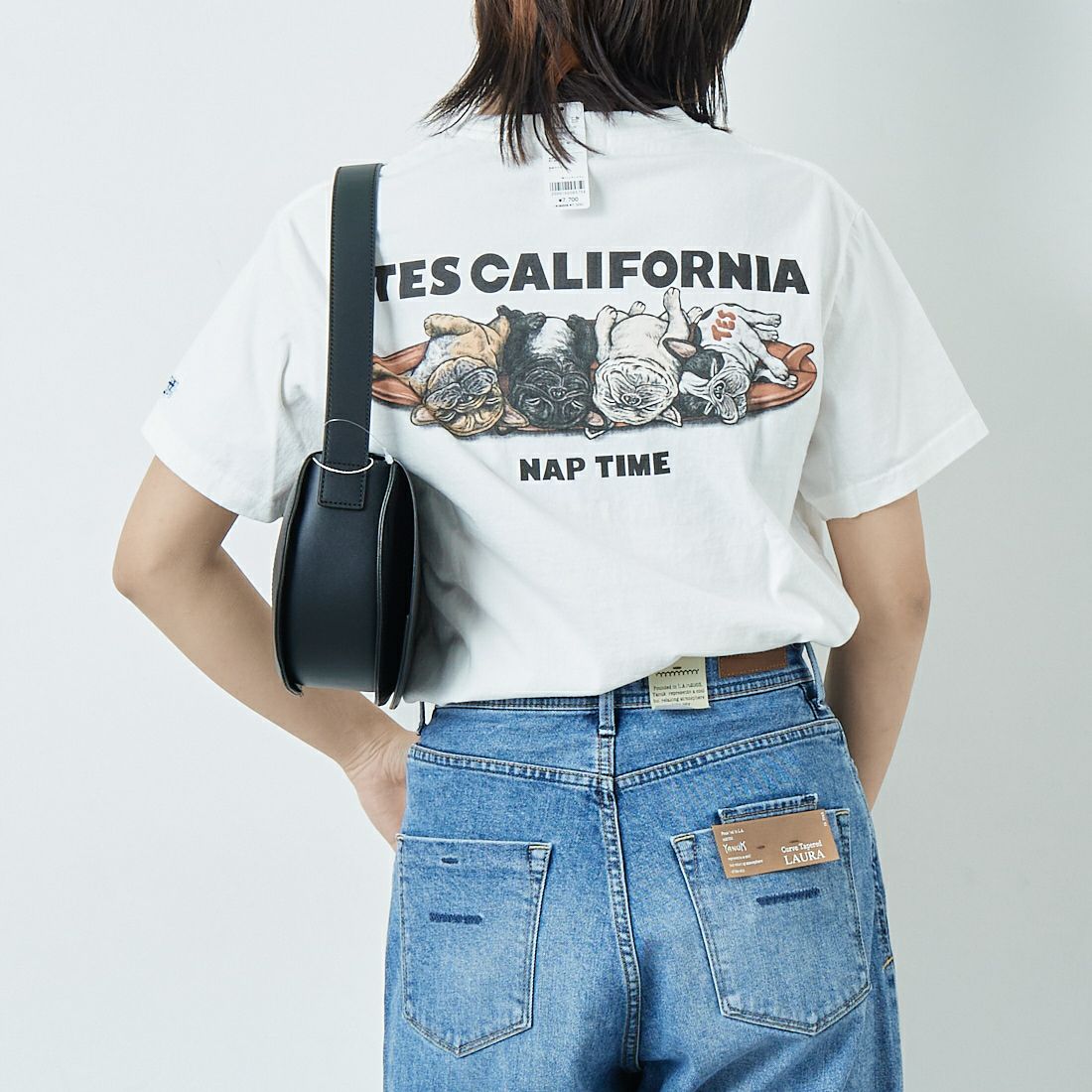 The Endless Summer [エンドレスサマー] 4BUHI ナップタイムTシャツ [FH-25574323] 07 WHITE &&モデル身長：167cm 着用サイズ：S&&