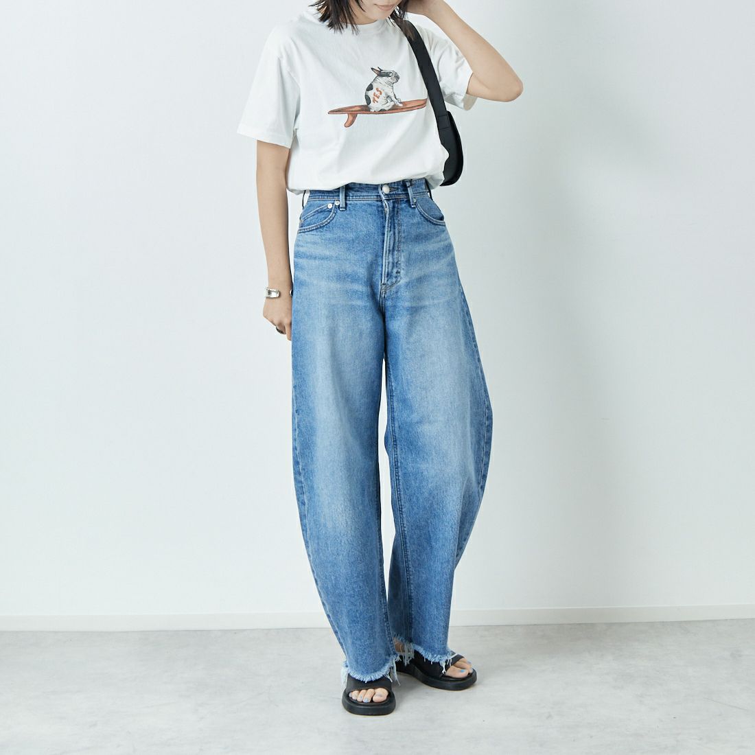 The Endless Summer [エンドレスサマー] 4BUHI ナップタイムTシャツ [FH-25574323] 07 WHITE &&モデル身長：167cm 着用サイズ：S&&