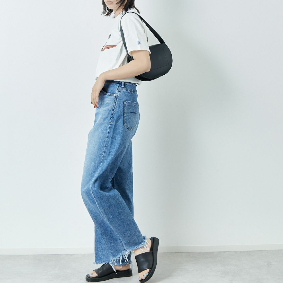 The Endless Summer [エンドレスサマー] 4BUHI ナップタイムTシャツ [FH-25574323] 07 WHITE &&モデル身長：167cm 着用サイズ：S&&