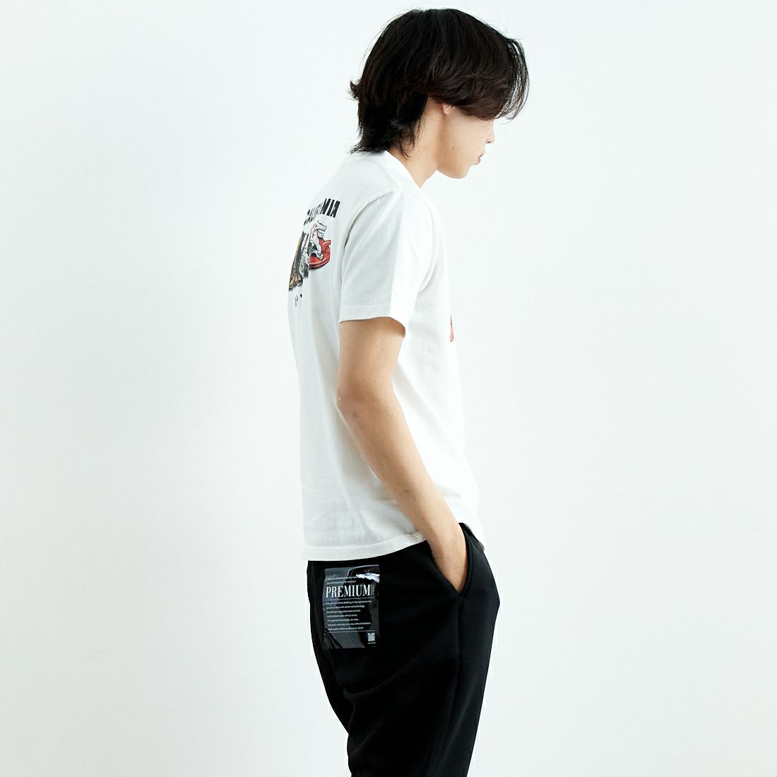 The Endless Summer [エンドレスサマー] 4BUHI ナップタイムTシャツ [FH-25574323] 07 WHITE &&モデル身長：179cm 着用サイズ：M&&