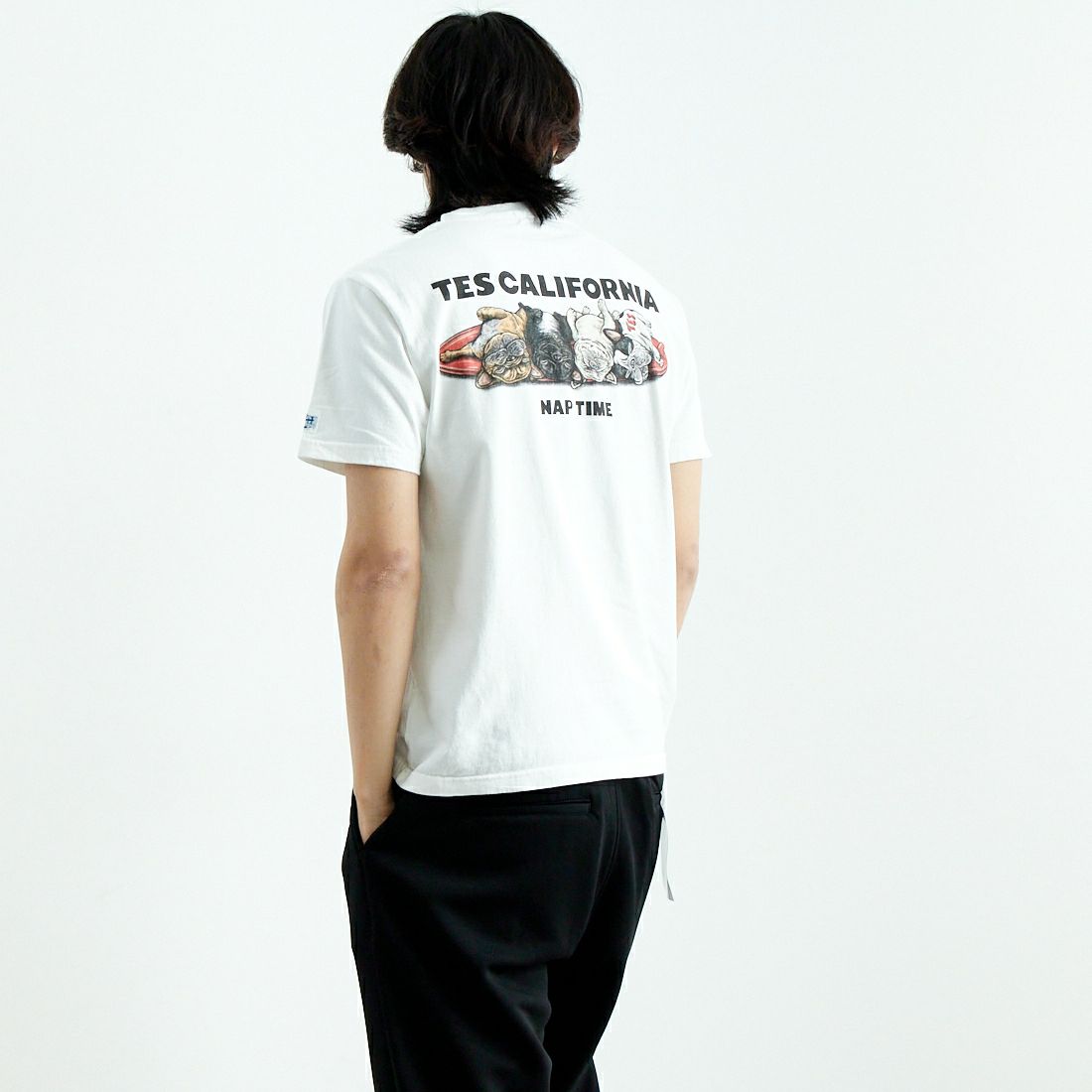 The Endless Summer [エンドレスサマー] 4BUHI ナップタイムTシャツ [FH-25574323] 07 WHITE &&モデル身長：179cm 着用サイズ：M&&
