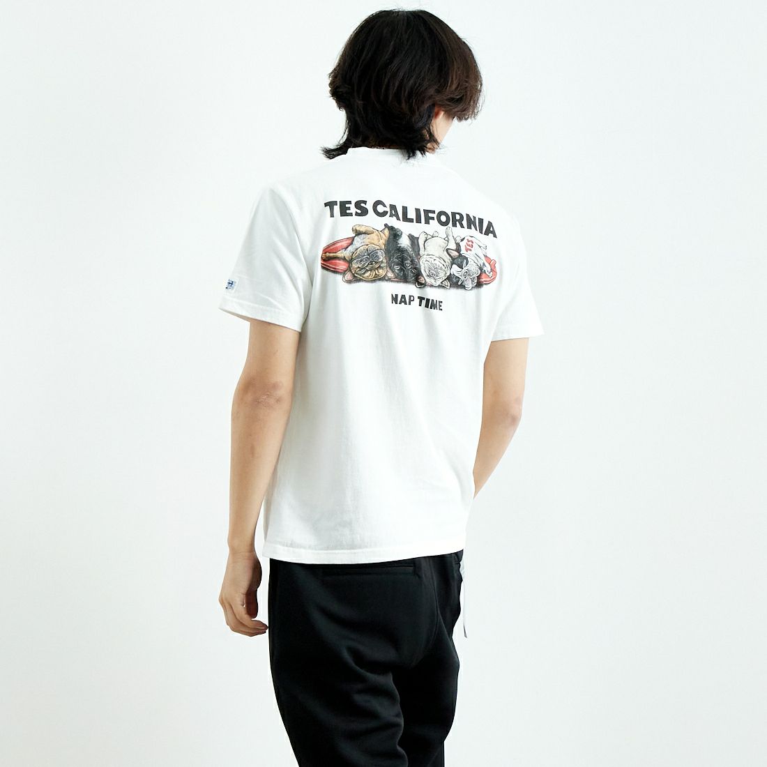 The Endless Summer [エンドレスサマー] 4BUHI ナップタイムTシャツ [FH-25574323] 07 WHITE &&モデル身長：179cm 着用サイズ：M&&