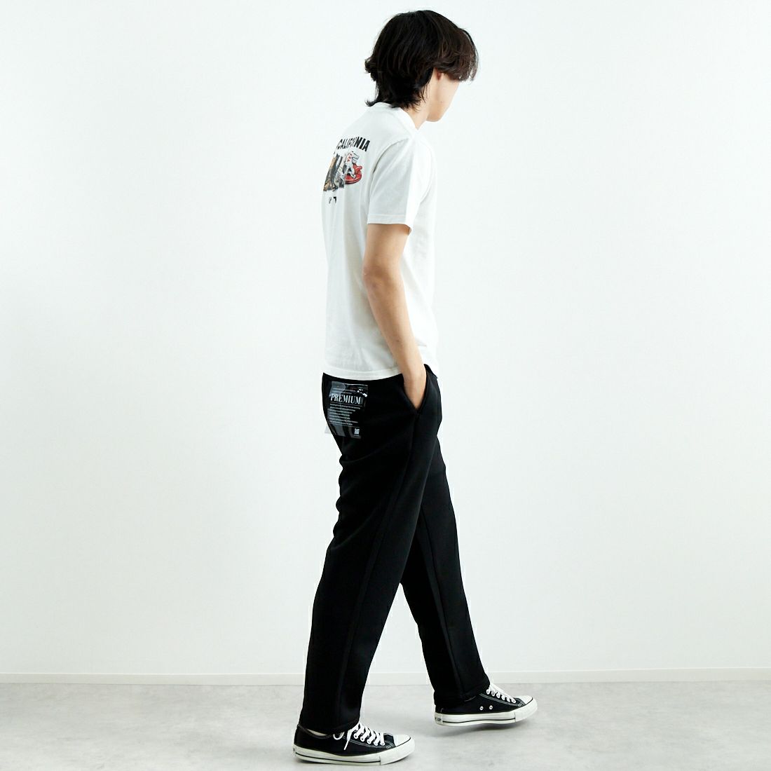 The Endless Summer [エンドレスサマー] 4BUHI ナップタイムTシャツ [FH-25574323] 07 WHITE &&モデル身長：179cm 着用サイズ：M&&