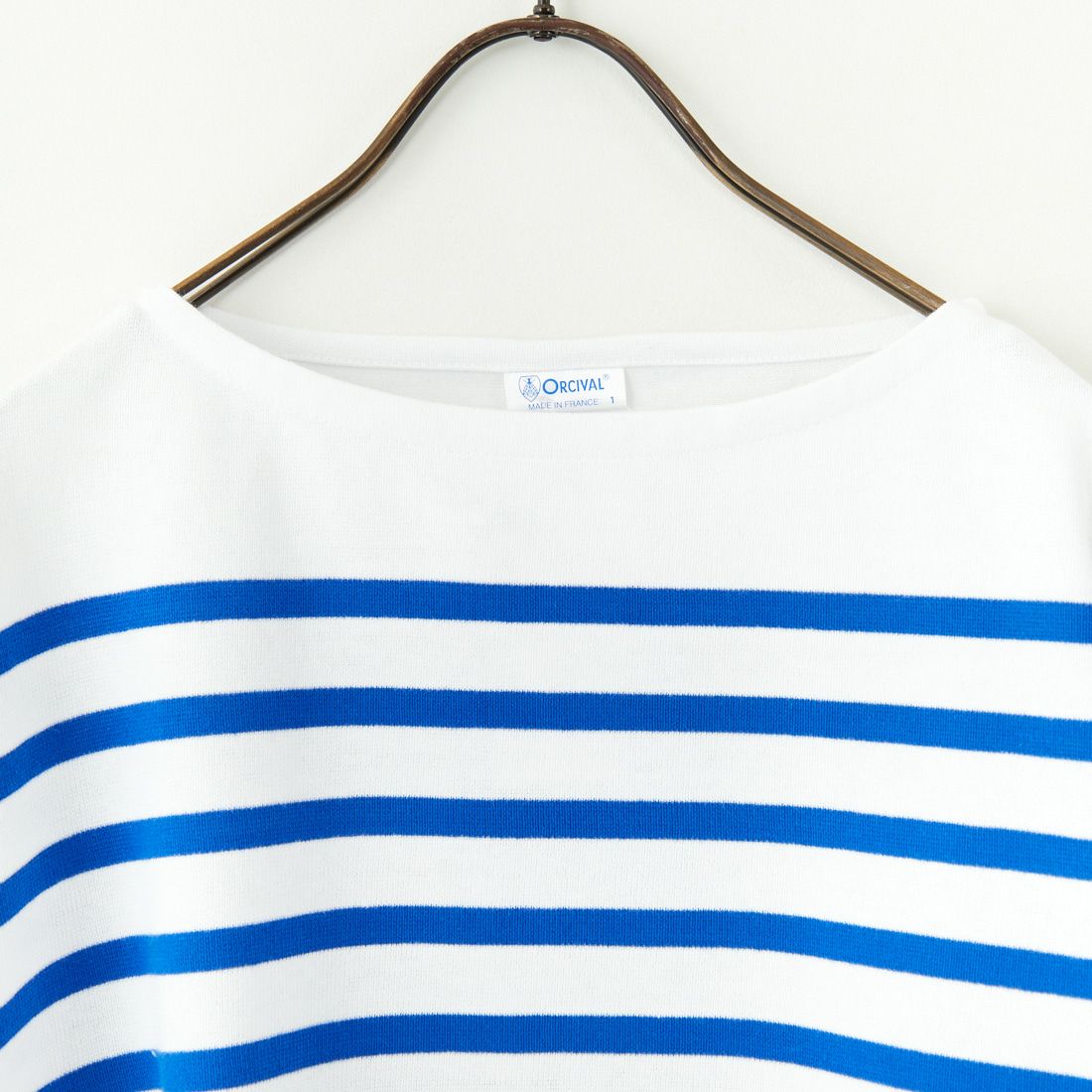 ORCIVAL [オーシバル] ボートネック ハーフスリーブプルオーバー [6839] WHT/BLEU