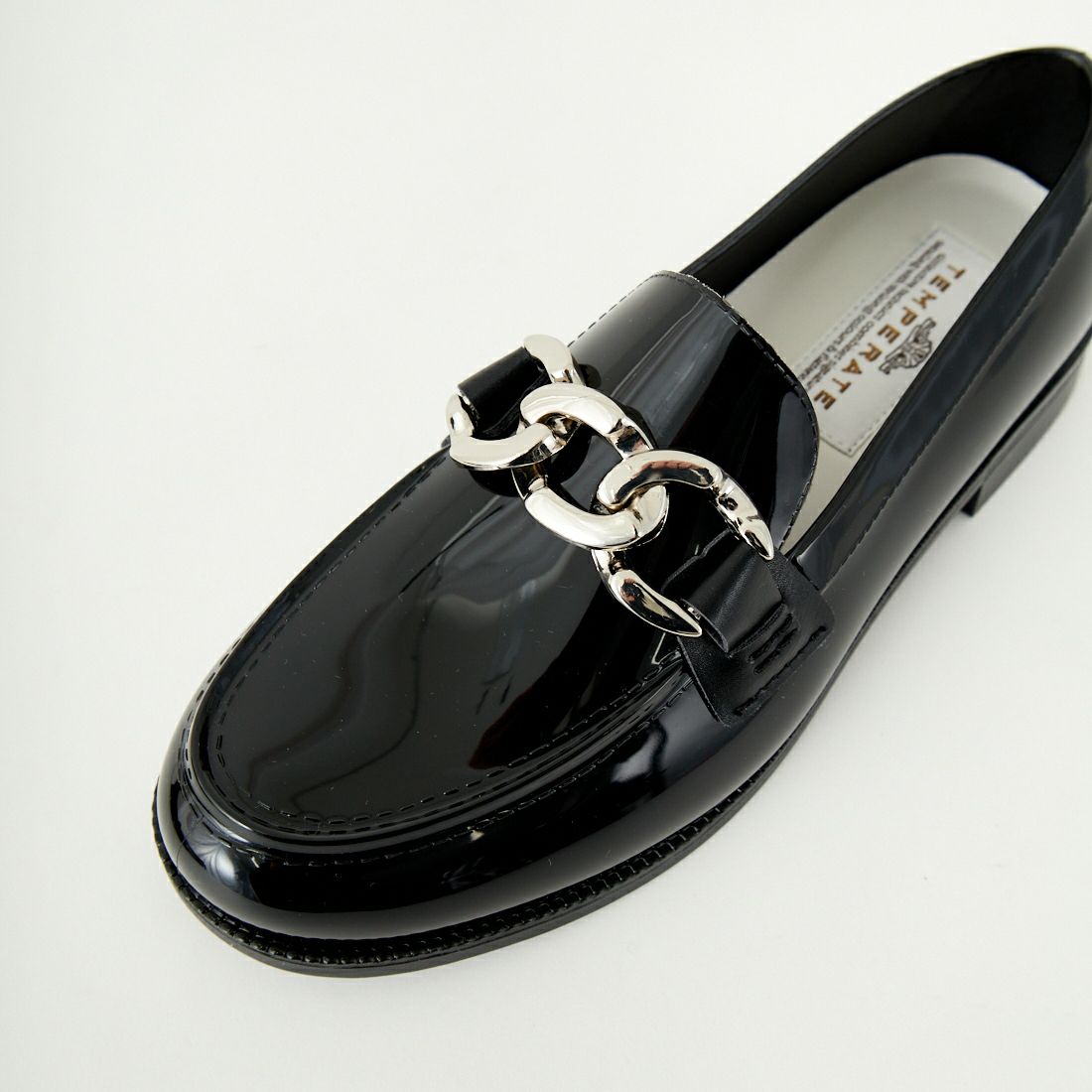 TEMPERATE [テンパレイト] AUSTIN シルバーチェーンバックルローファー [AUSTIN] BLACK