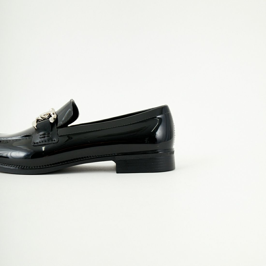 TEMPERATE [テンパレイト] AUSTIN シルバーチェーンバックルローファー [AUSTIN] BLACK