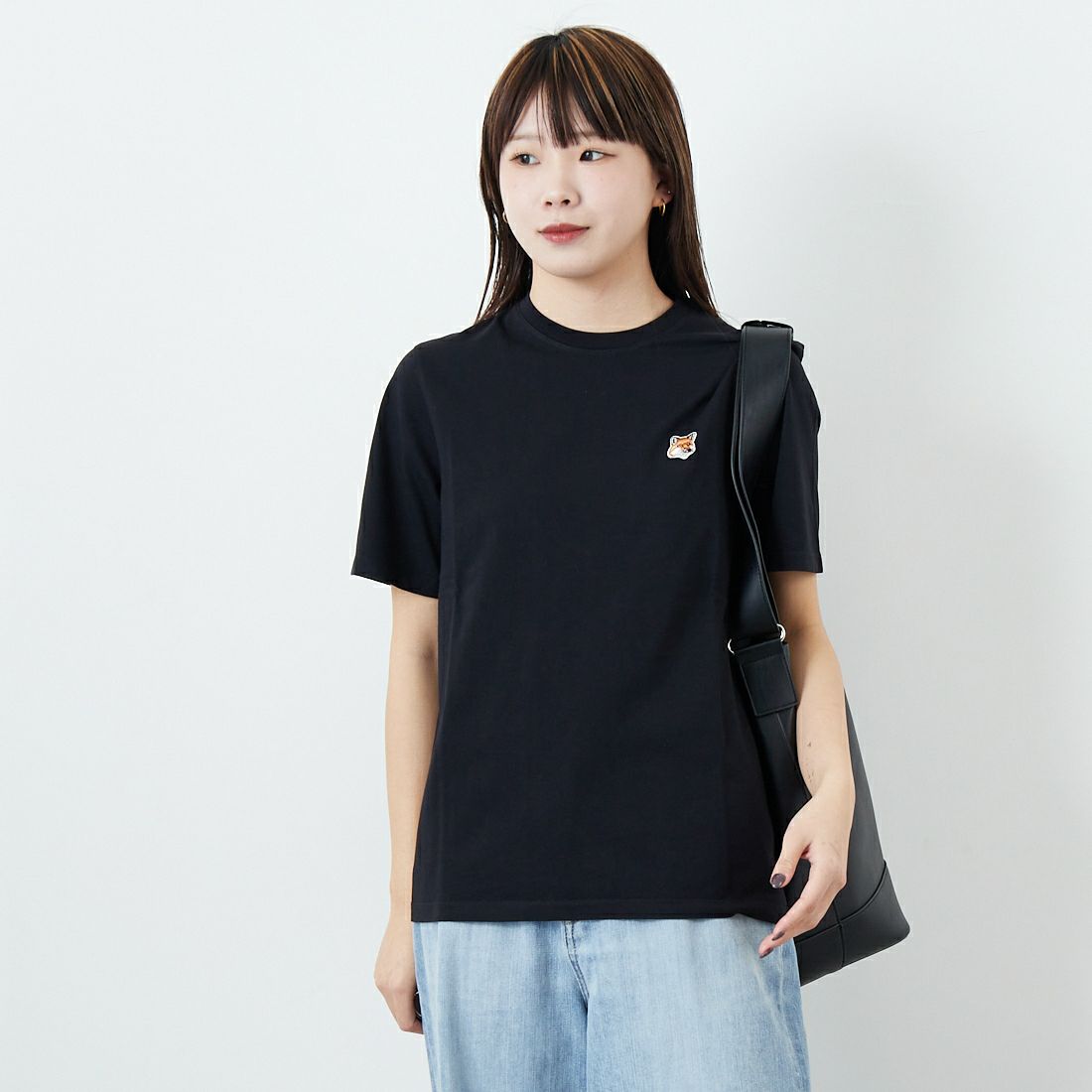 MAISON KITSUNE [メゾン キツネ] フォックスヘッド パッチ レギュラー Tシャツ [LM00104KJ0008] 0072 CIRRU