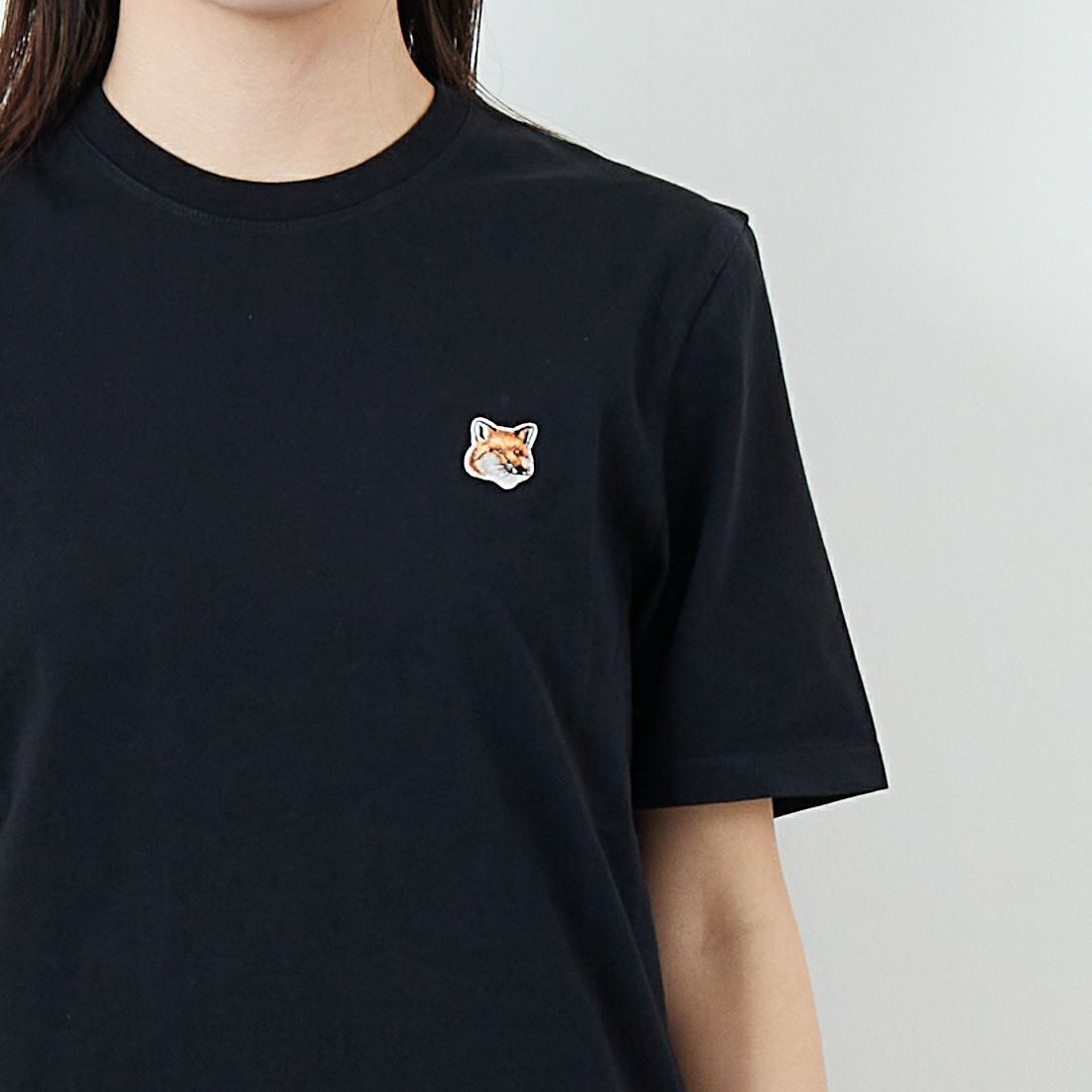 MAISON KITSUNE [メゾン キツネ] フォックスヘッド パッチ レギュラー Tシャツ [LM00104KJ0008] 0072 CIRRU