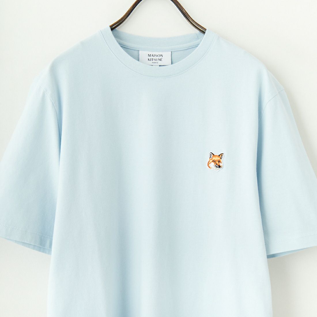 MAISON KITSUNE [メゾン キツネ] フォックスヘッド パッチ レギュラー Tシャツ [LM00104KJ0008] 0072 CIRRU