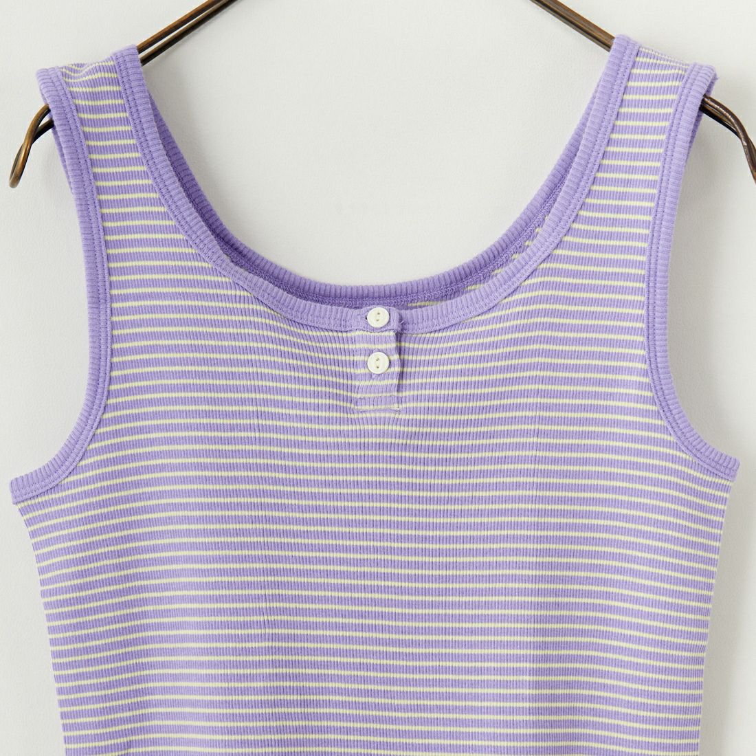 Health knit [ヘルスニット] ヘンリーネック2WAYタンクトップ [HR25S-L202] PURPLE