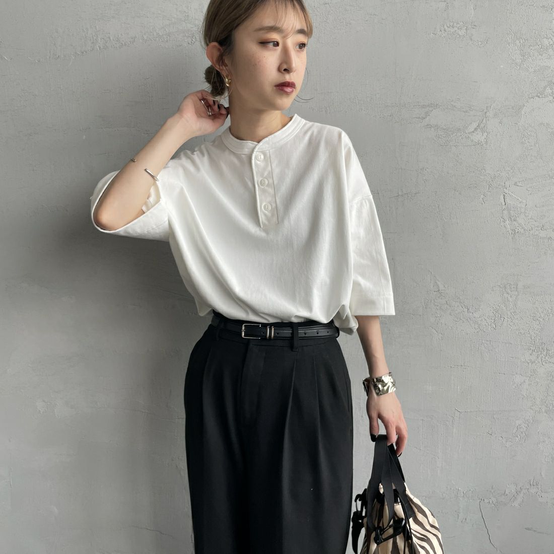 WHITE&&モデル身長：150cm 着用サイズ：S&&