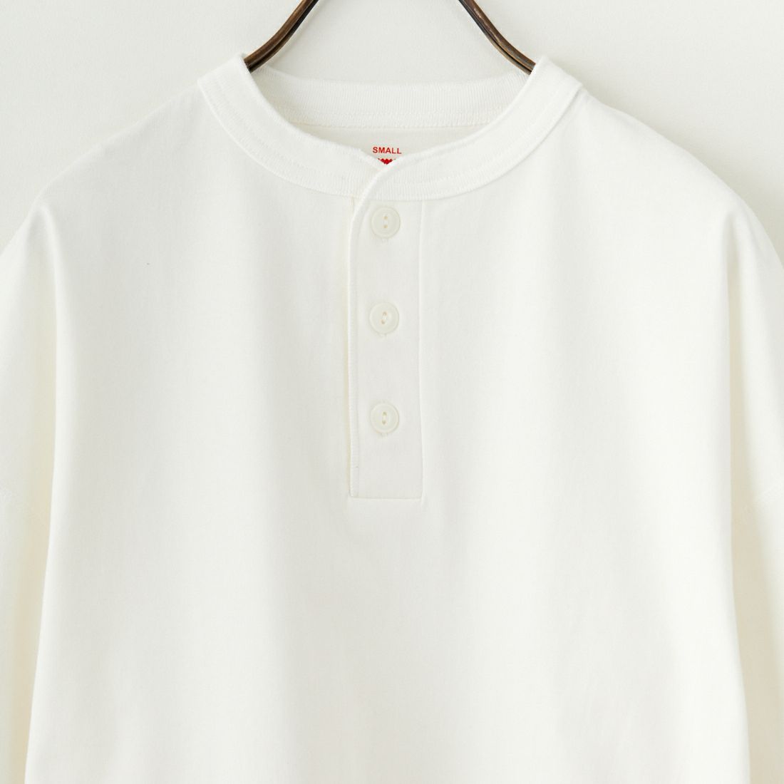 Health knit [ヘルスニット] 別注 ビッグシルエット ヘンリーネックTシャツ [HR25S-M121-JF] WHITE